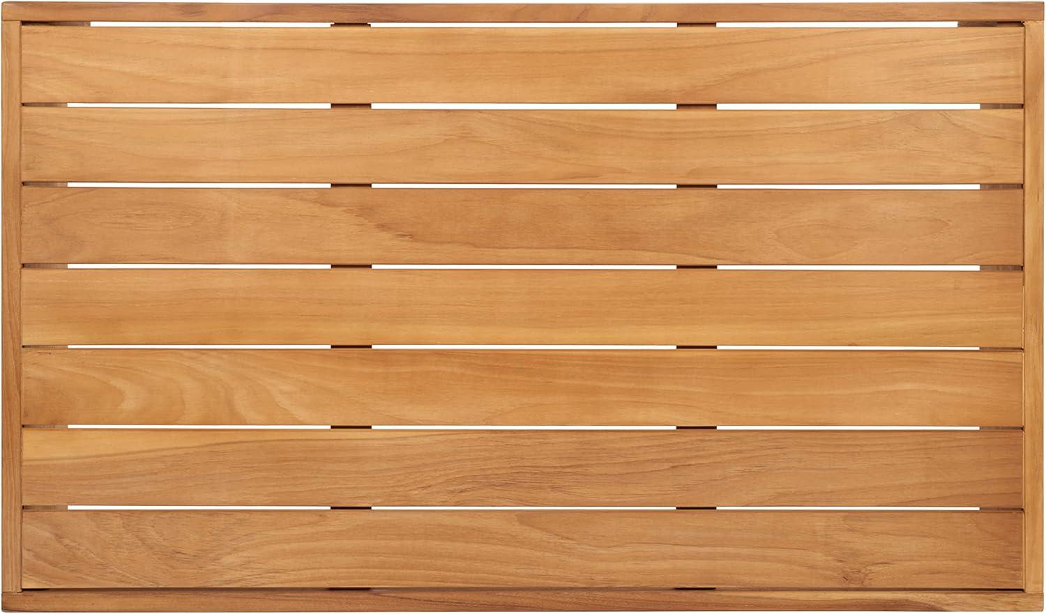 image:imageSAFAVIEH Outdoor Couture Collection Kauai Natural Solid Wood Teak Rectangular Coffee Table CPT1042A