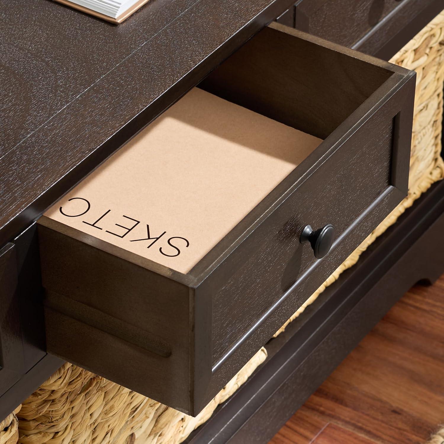 image:imageSafavieh American Homes Collection Damien Vintage Grey 3 Drawer Storage UnitDark Chocolate
