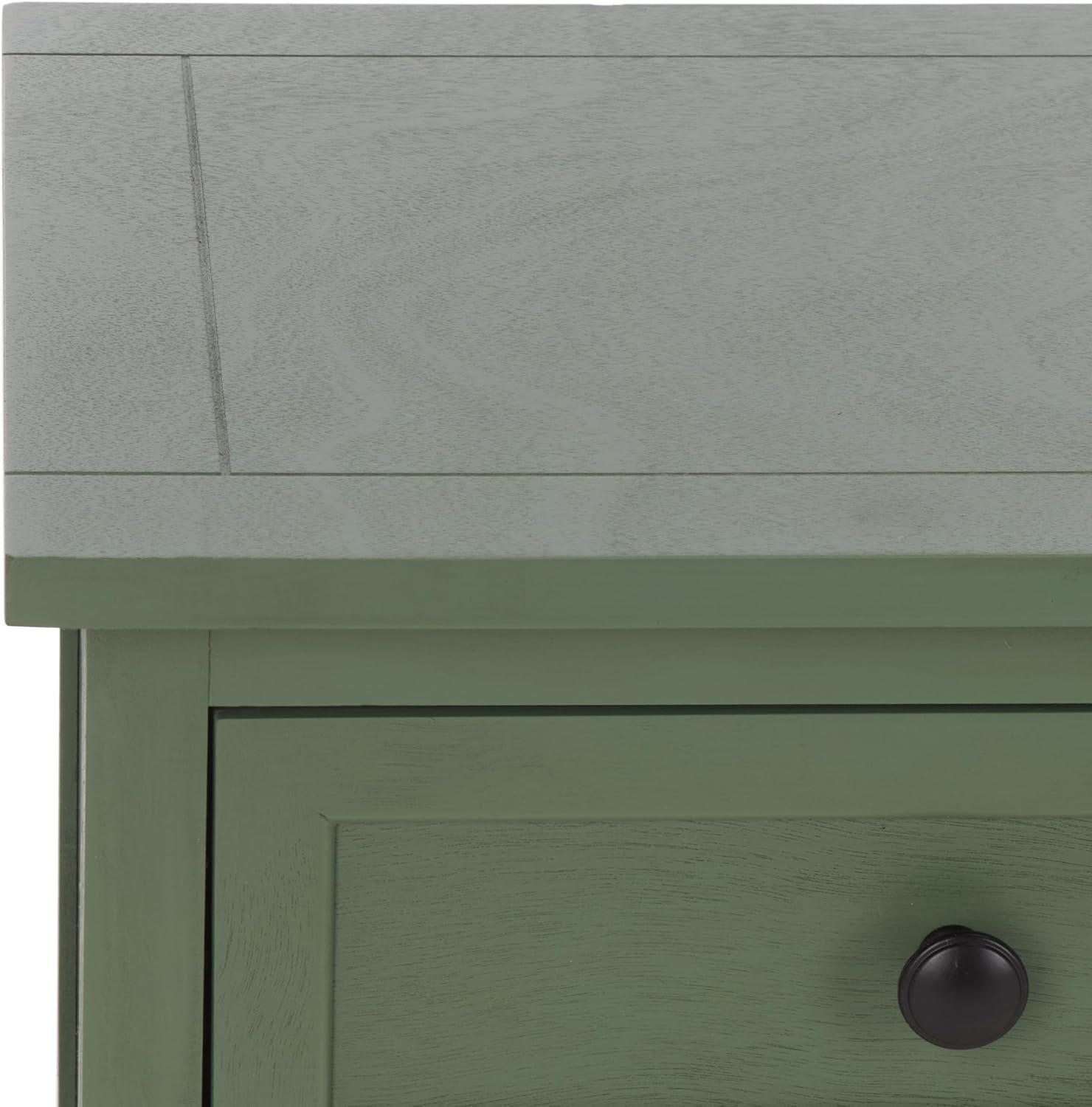 image:imageSafavieh American Homes Collection Damien Vintage Grey 3 Drawer Storage UnitDusty Green