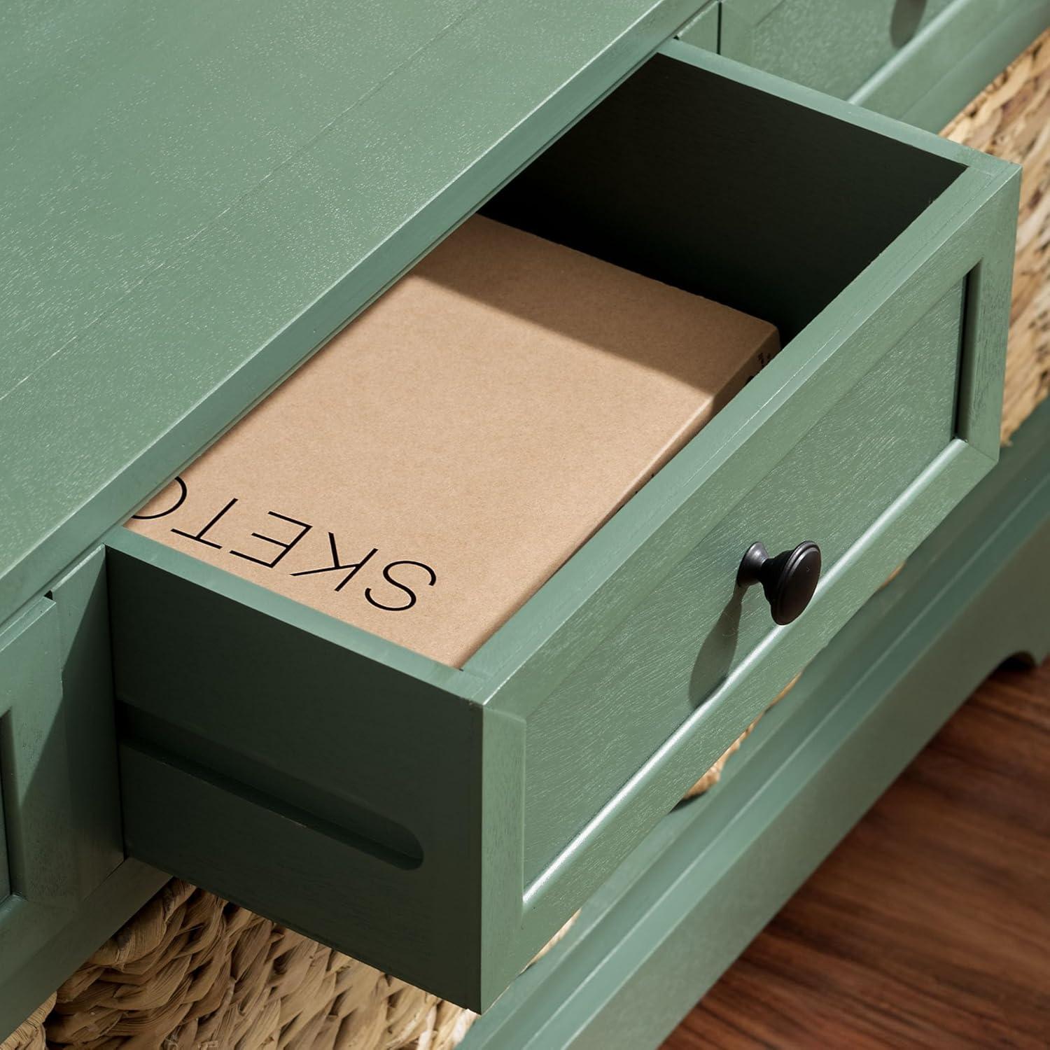 image:imageSafavieh American Homes Collection Damien Vintage Grey 3 Drawer Storage UnitDusty Green