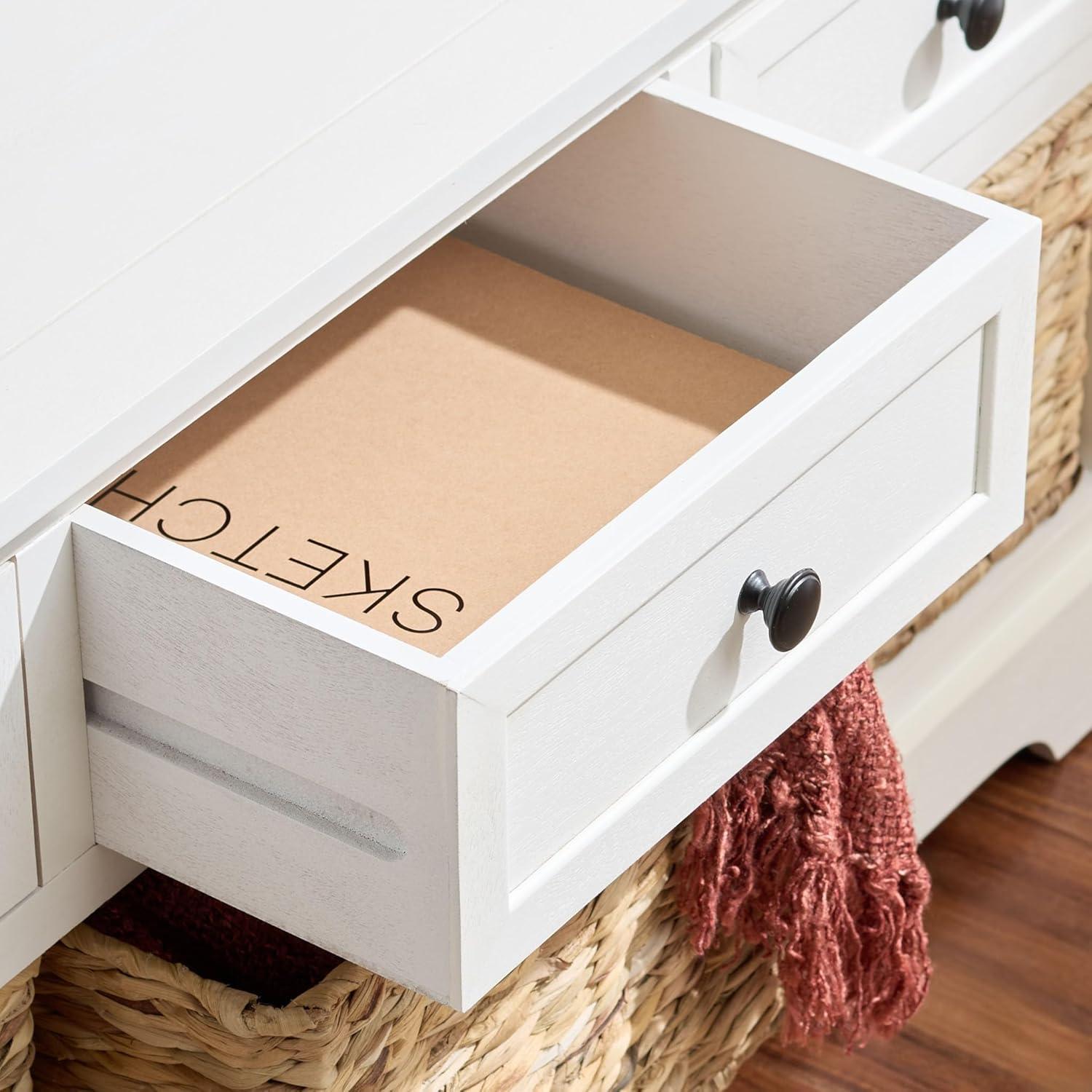 image:imageSafavieh American Homes Collection Damien Vintage Grey 3 Drawer Storage UnitIvory