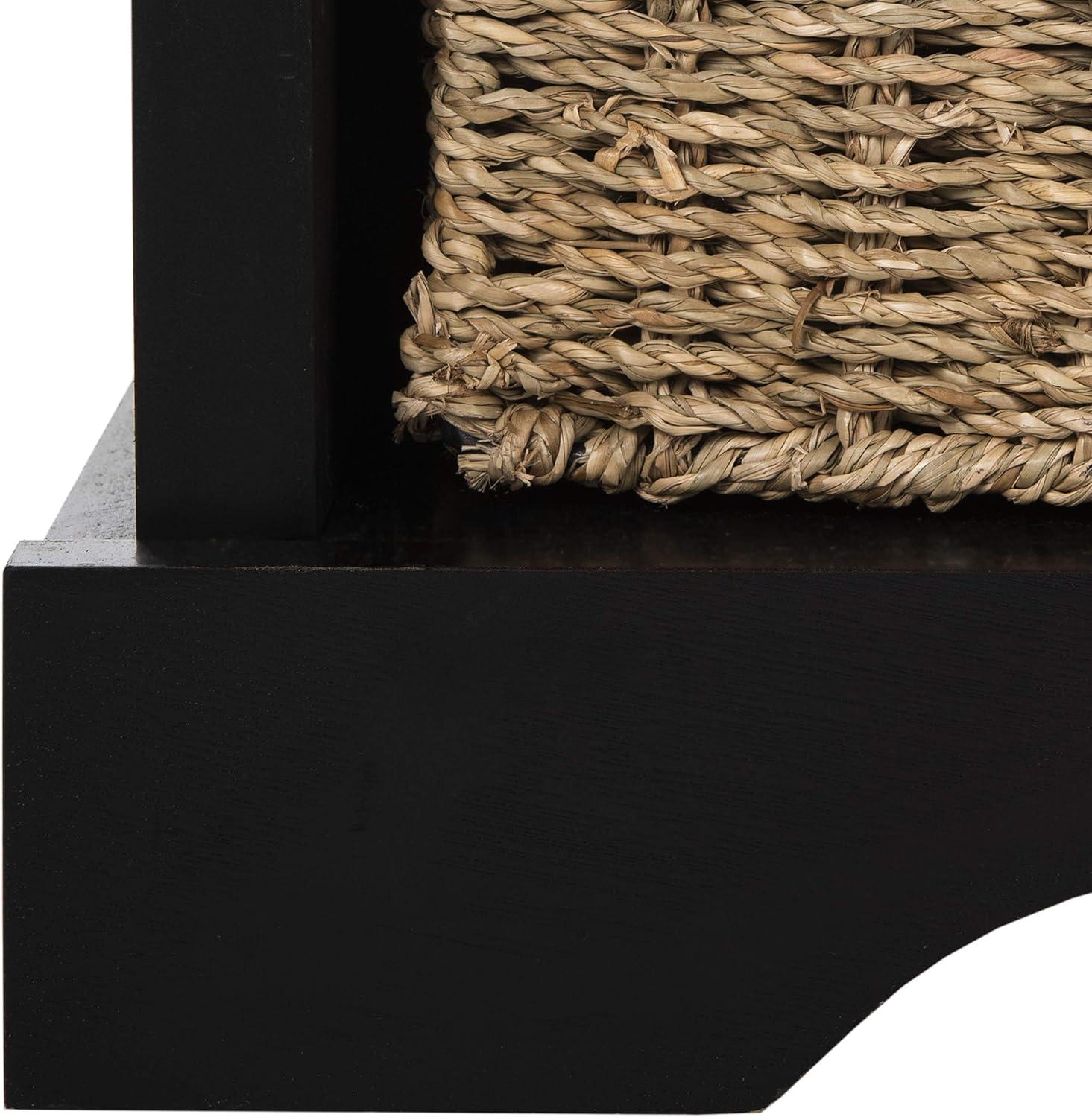 image:imageSafavieh American Homes Collection Lonan Grey and White Wicker Storage BenchBlack