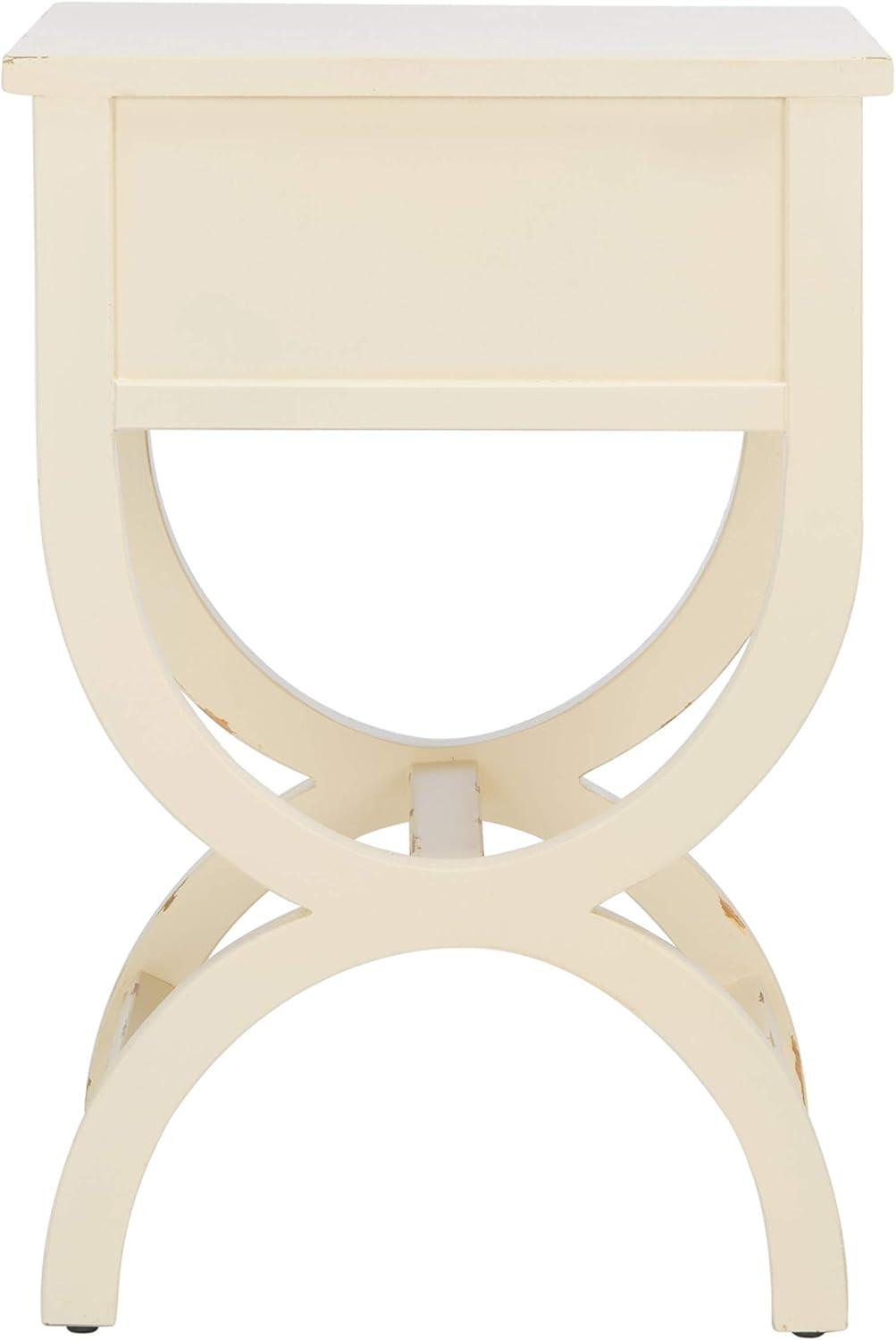 image:imageSafavieh American Homes Collection Maxine Vintage Cream Accent TableVanillaVanilla