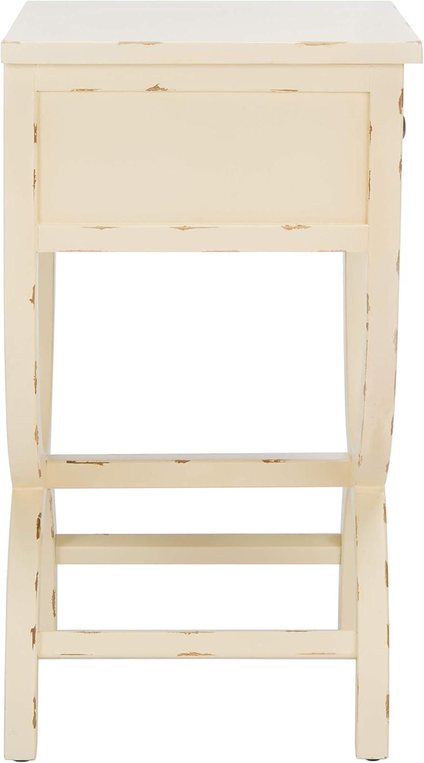 image:imageSafavieh American Homes Collection Maxine Vintage Cream Accent TableVanillaVanilla