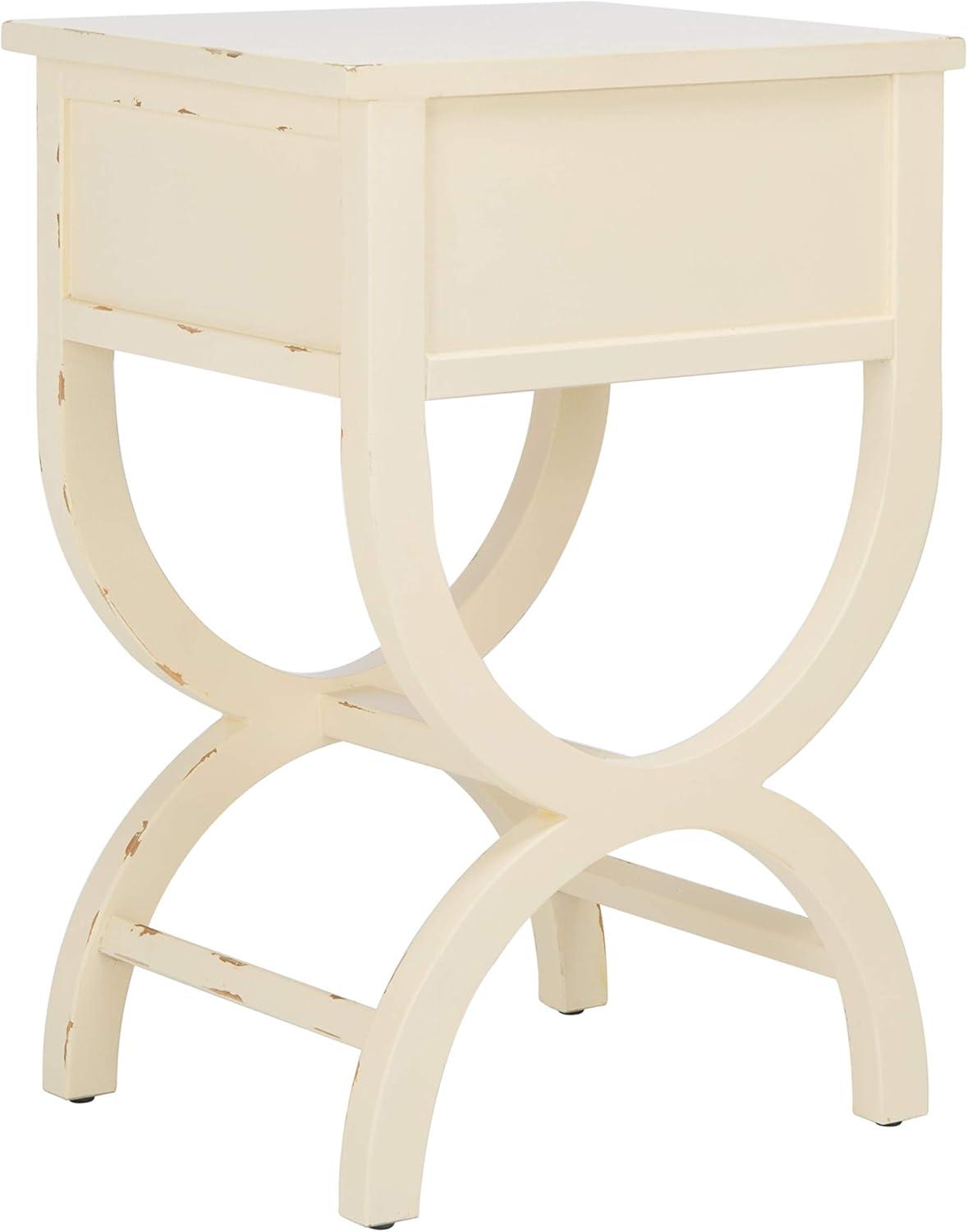 image:imageSafavieh American Homes Collection Maxine Vintage Cream Accent TableVanillaVanilla