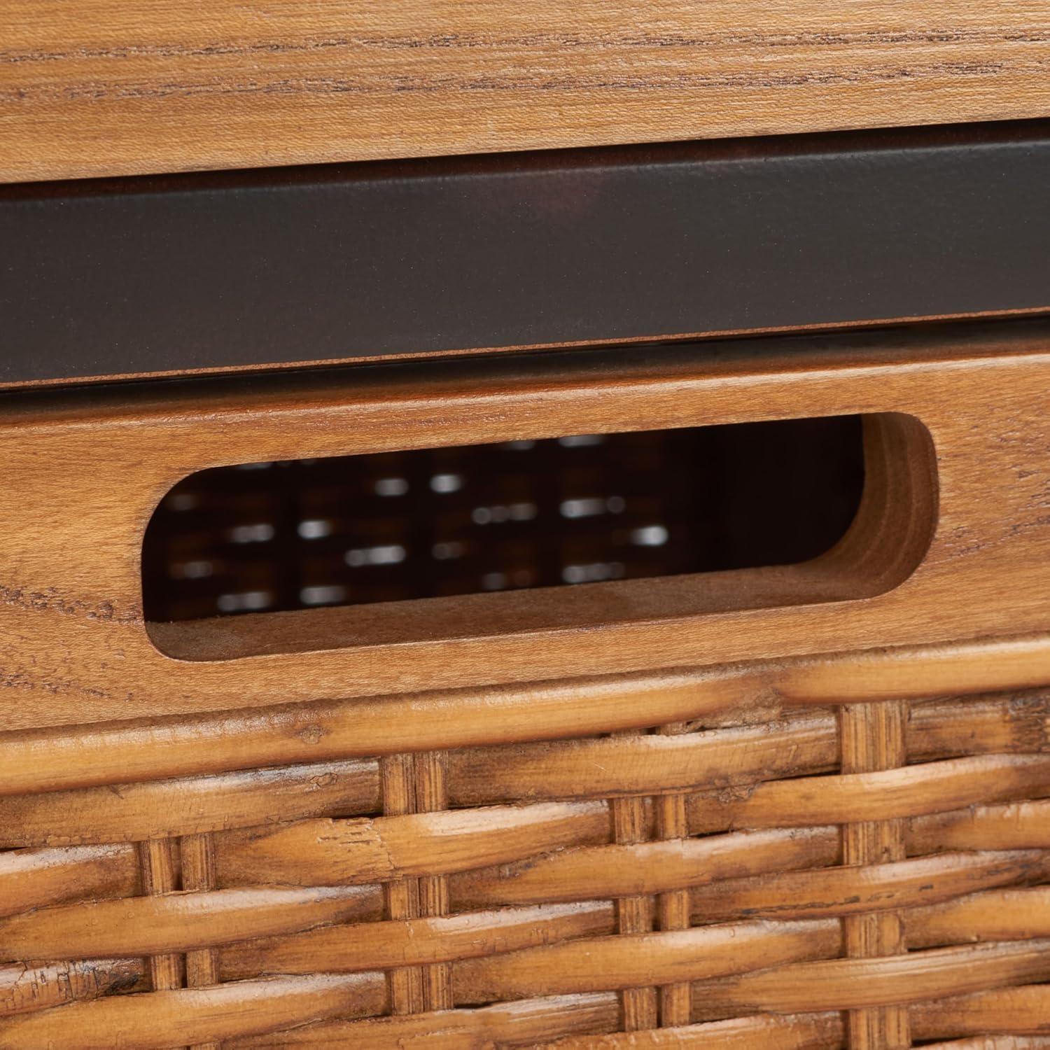 image:imageSafavieh American Homes Collection Noah Antiqued Pewter and Oak Storage BenchOak