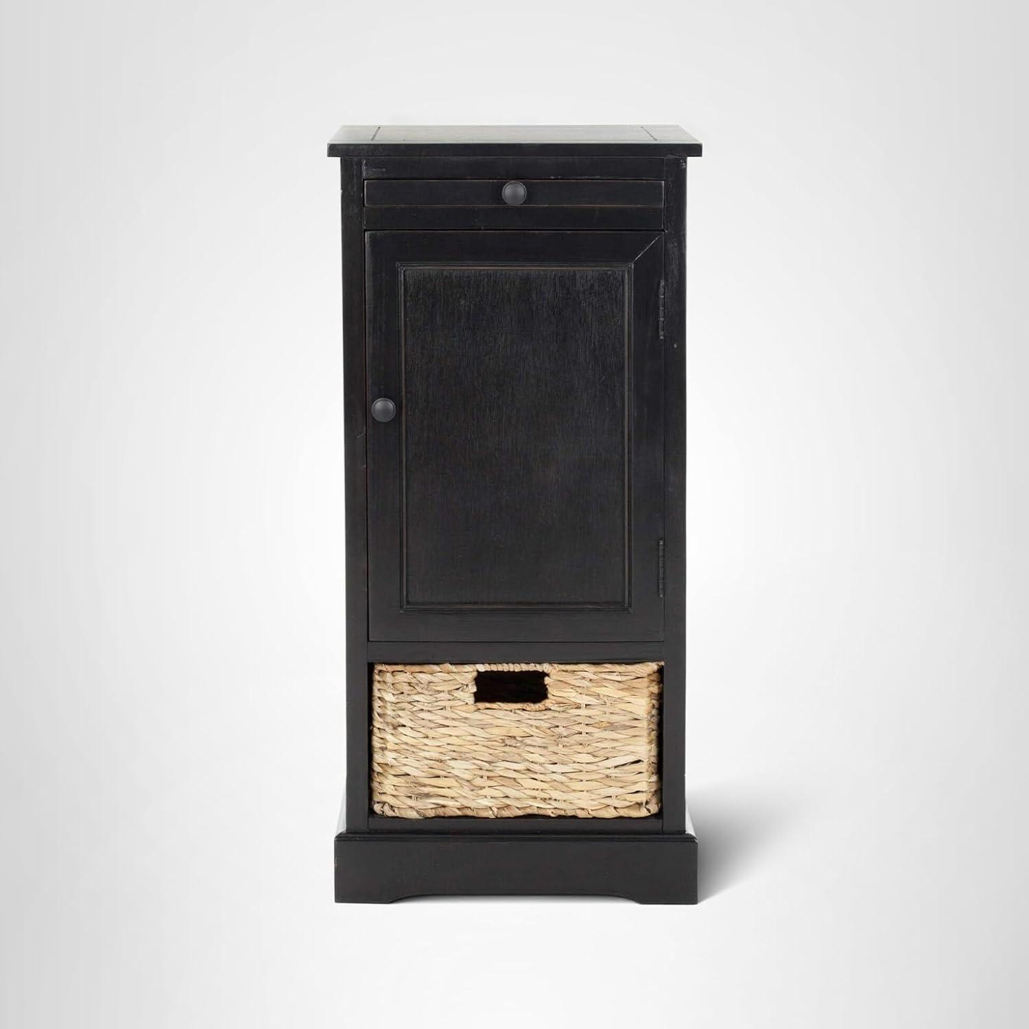 image:imageSafavieh American Homes Collection Raven Vintage Grey Tall Storage UnitDistressed Black