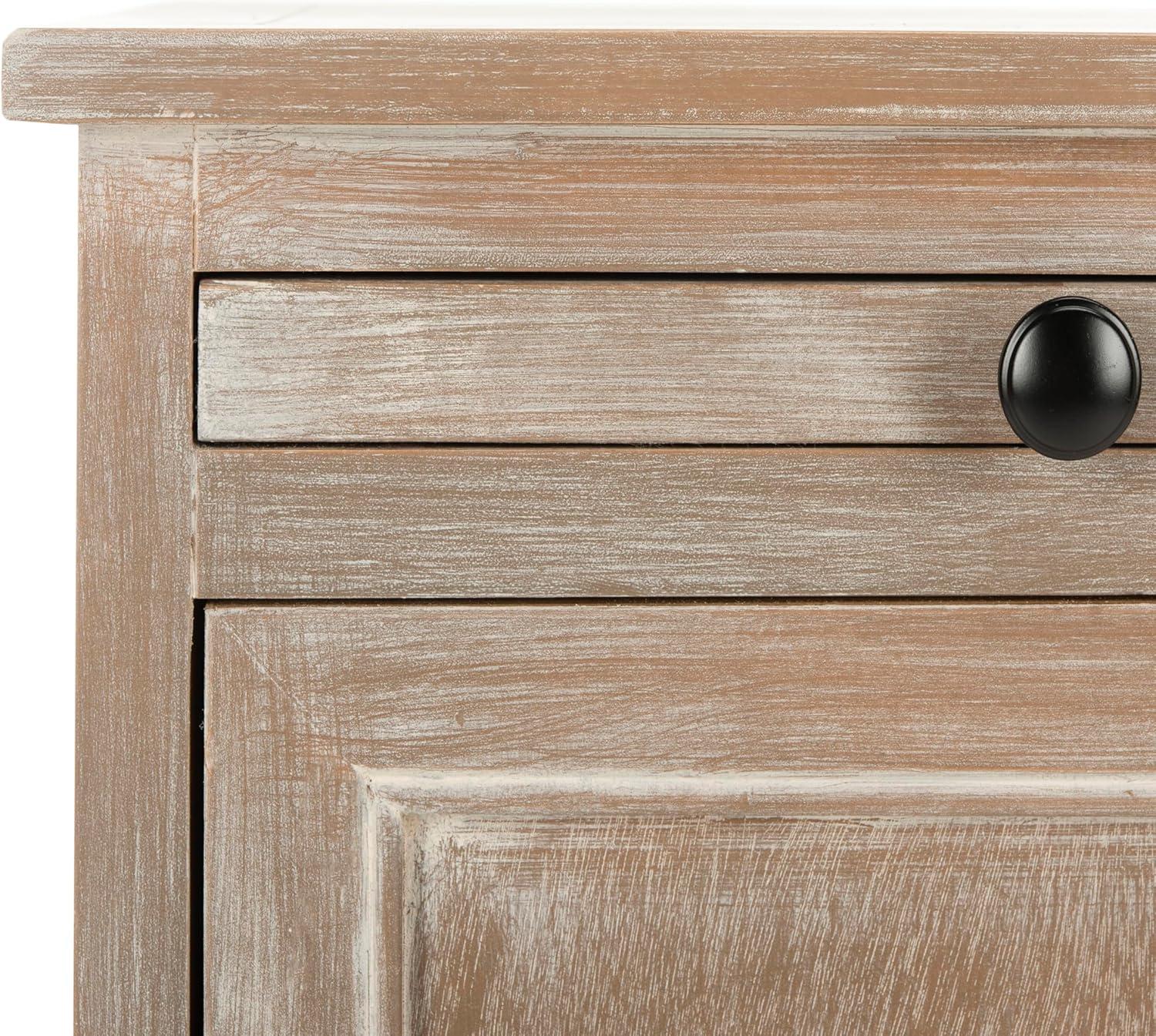 image:imageSafavieh American Homes Collection Raven Vintage Grey Tall Storage UnitWhite Washed