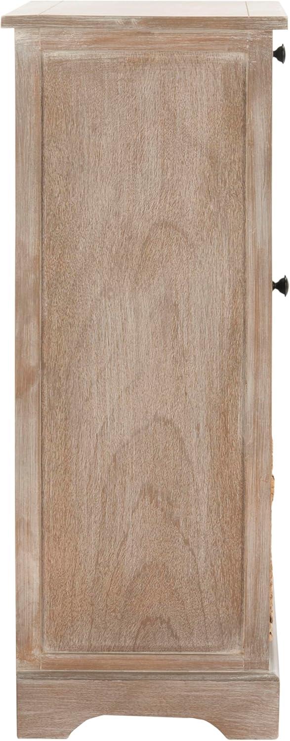 image:imageSafavieh American Homes Collection Raven Vintage Grey Tall Storage UnitWhite Washed