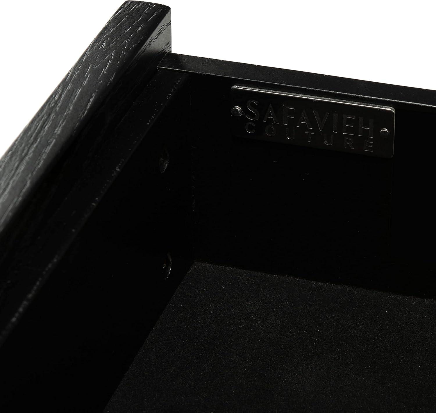 image:imageSafavieh Couture Adeline Dark Chocolate 1drawer Storage NightstandBlack