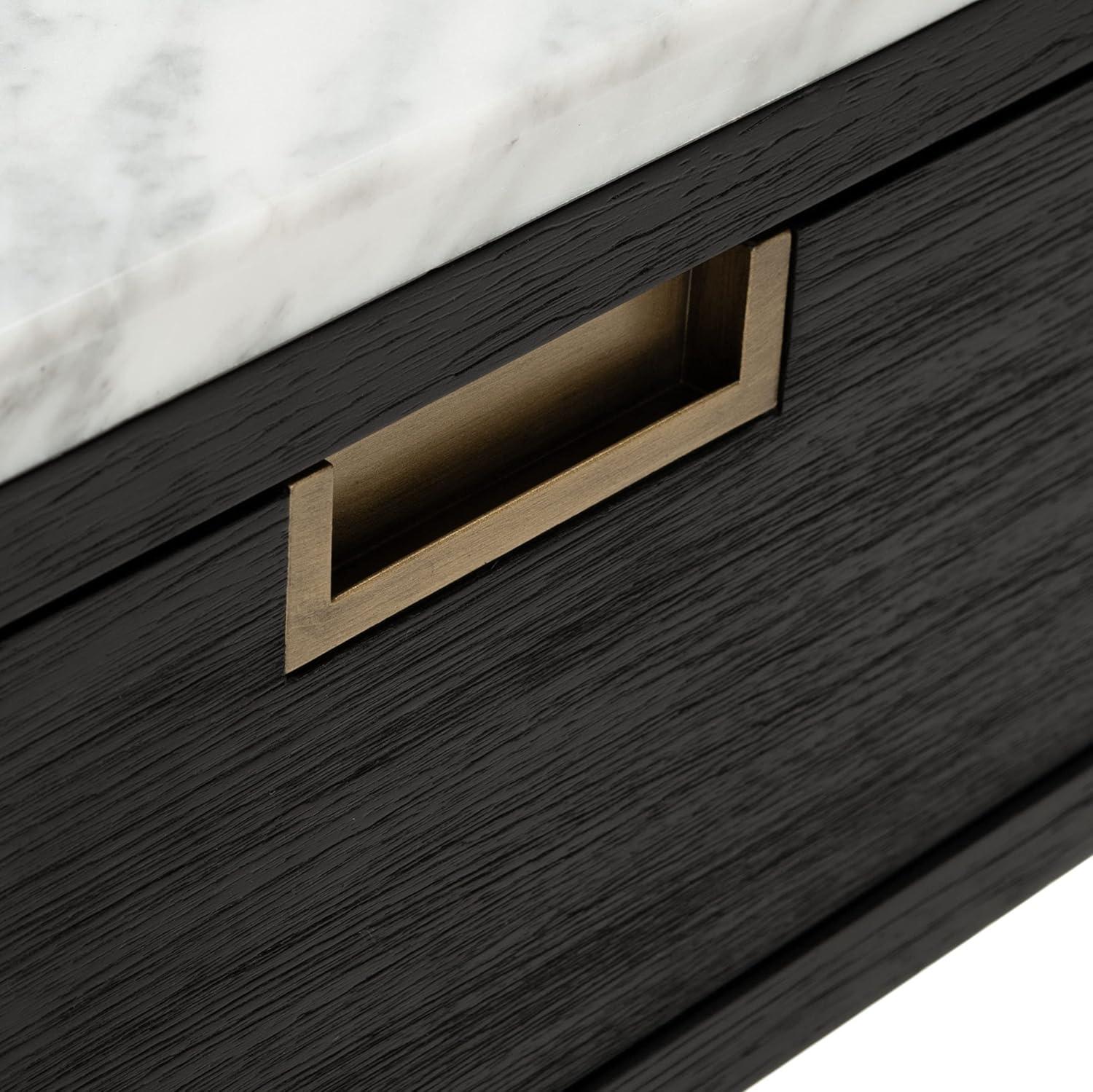 image:imageSafavieh Couture Adeline Dark Chocolate 1drawer Storage NightstandBlack