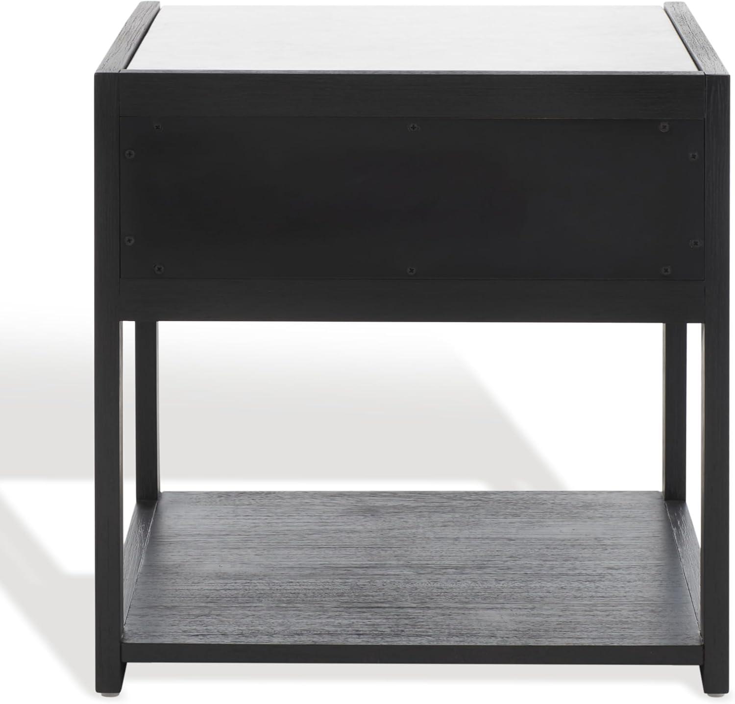 image:imageSafavieh Couture Adeline Dark Chocolate 1drawer Storage NightstandBlack
