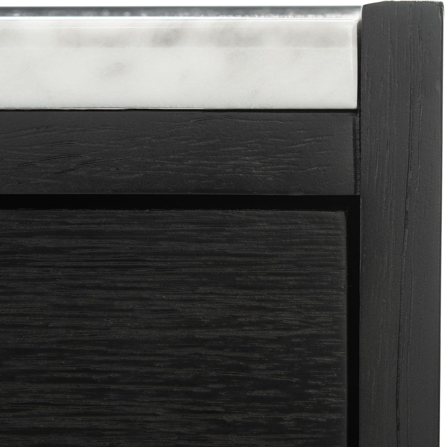 image:imageSafavieh Couture Adeline Dark Chocolate 1drawer Storage NightstandBlack