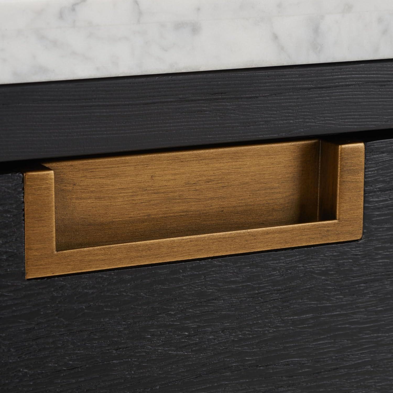 image:imageSafavieh Couture Adeline Dark Chocolate 1drawer Storage NightstandBlack