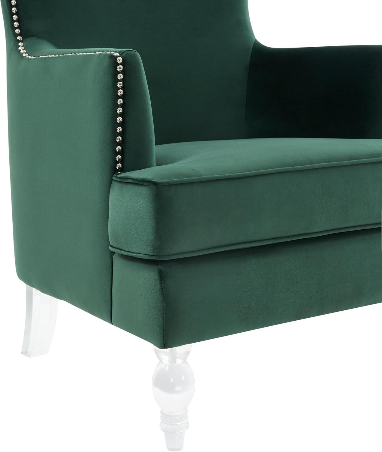 image:imageSafavieh Couture Geode Modern Wingback ChairForest Green