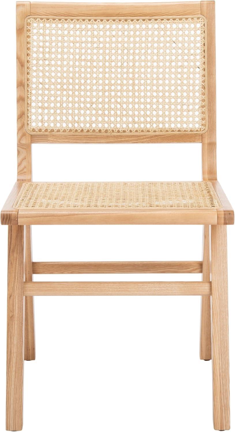 image:imageSafavieh Couture Hattie 19inch Black and Natural Rattan Dining Chair Set of 2Natural