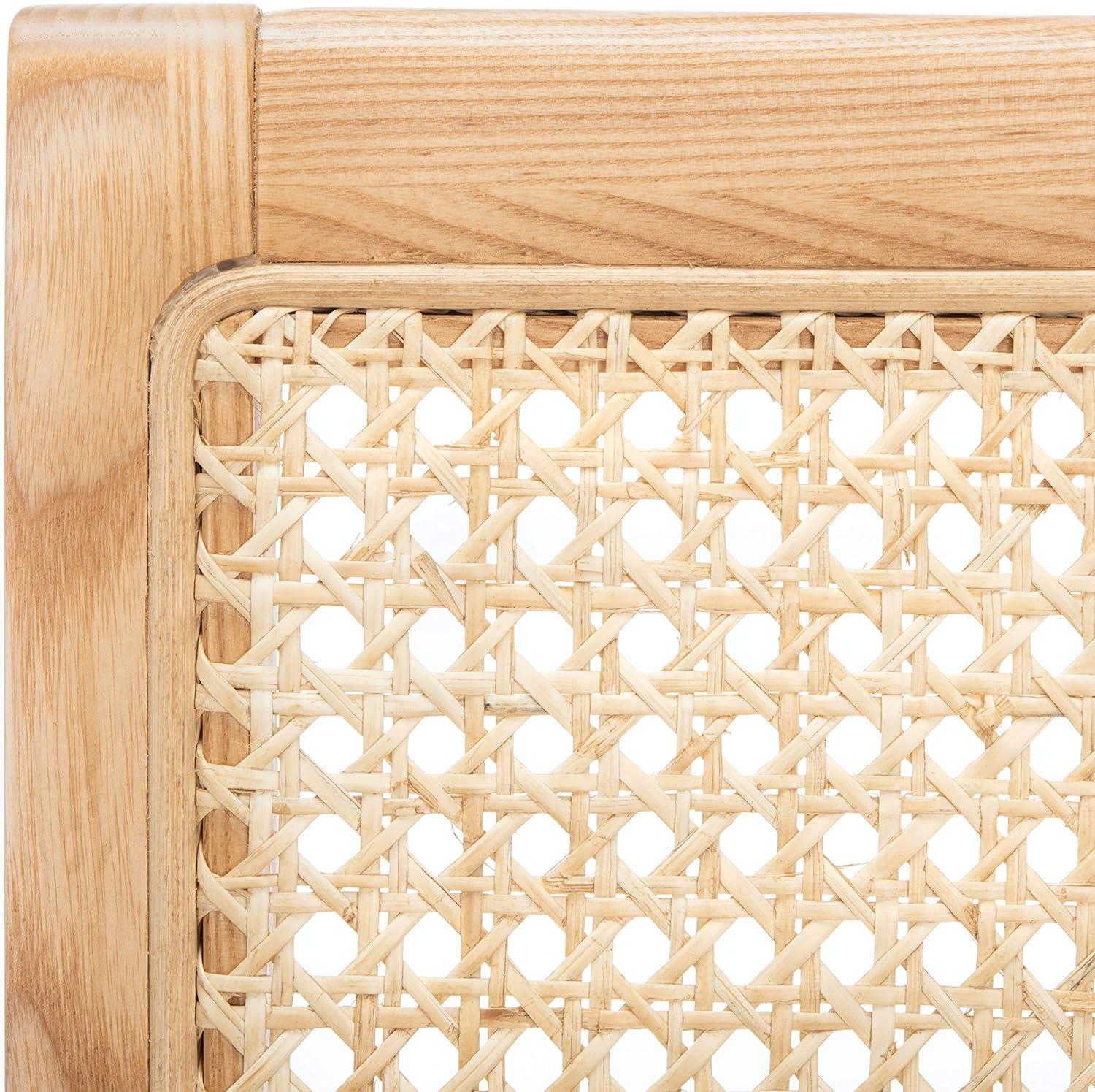 image:imageSafavieh Couture Hattie 19inch Black and Natural Rattan Dining Chair Set of 2Natural