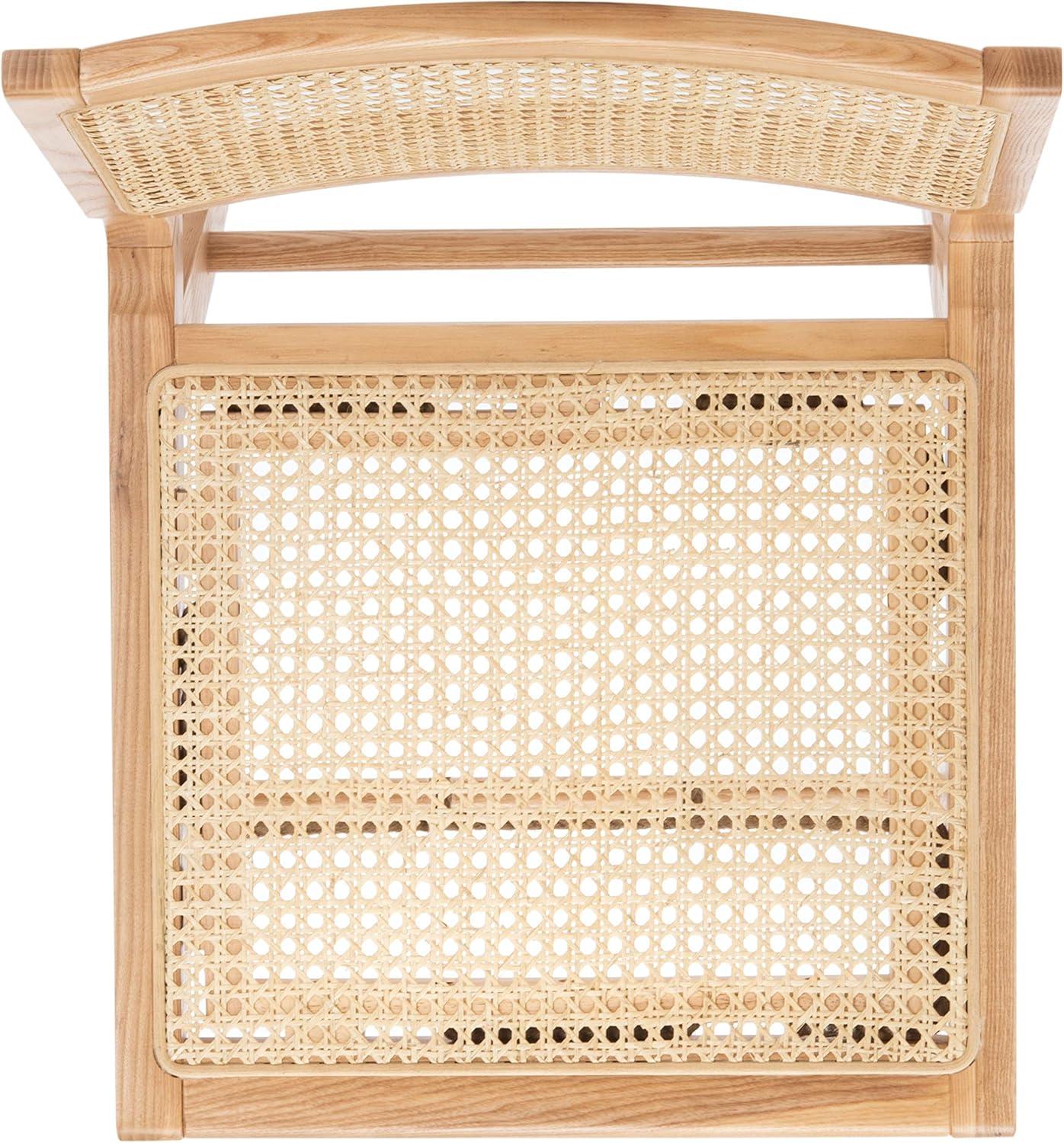 image:imageSafavieh Couture Hattie 19inch Black and Natural Rattan Dining Chair Set of 2Natural