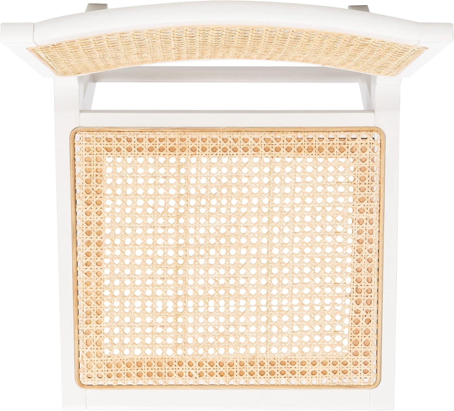 image:imageSafavieh Couture Hattie 19inch Black and Natural Rattan Dining Chair Set of 2White Natural