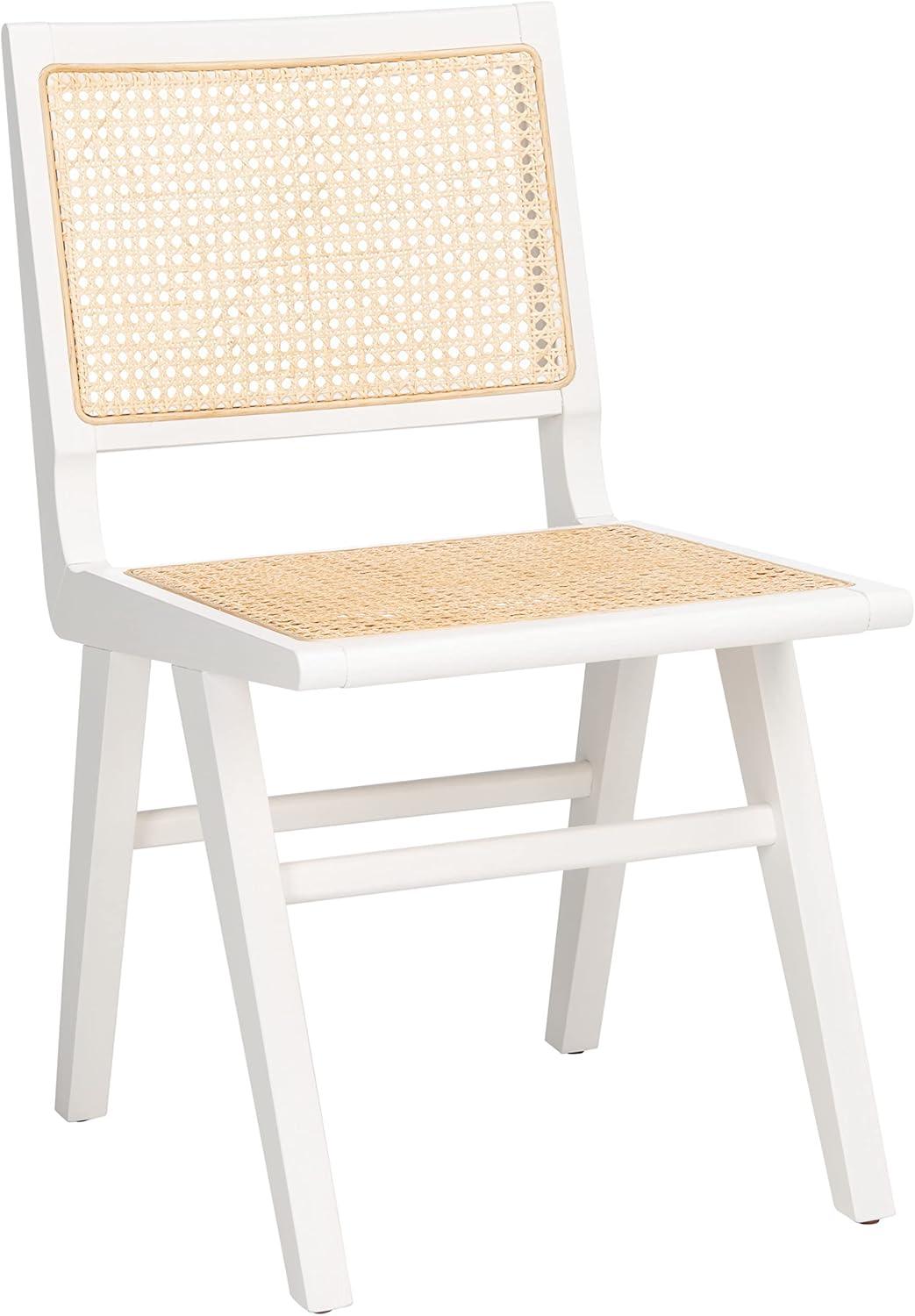 image:imageSafavieh Couture Hattie 19inch Black and Natural Rattan Dining Chair Set of 2White Natural