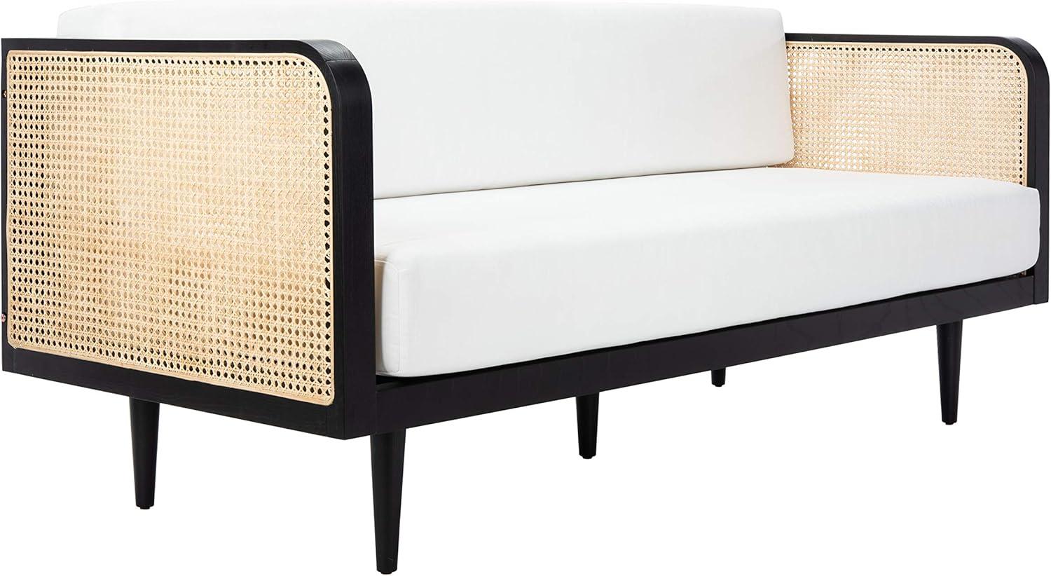 image:imageSafavieh Couture Helena French MidCentury Natural and Beige Rattan DaybedBlackNatural