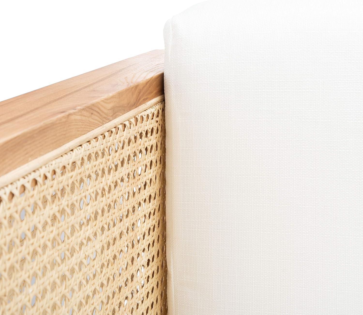 image:imageSafavieh Couture Helena French MidCentury Natural and Beige Rattan DaybedNatural