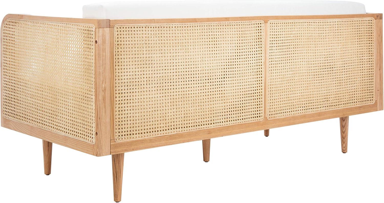 image:imageSafavieh Couture Helena French MidCentury Natural and Beige Rattan DaybedNatural