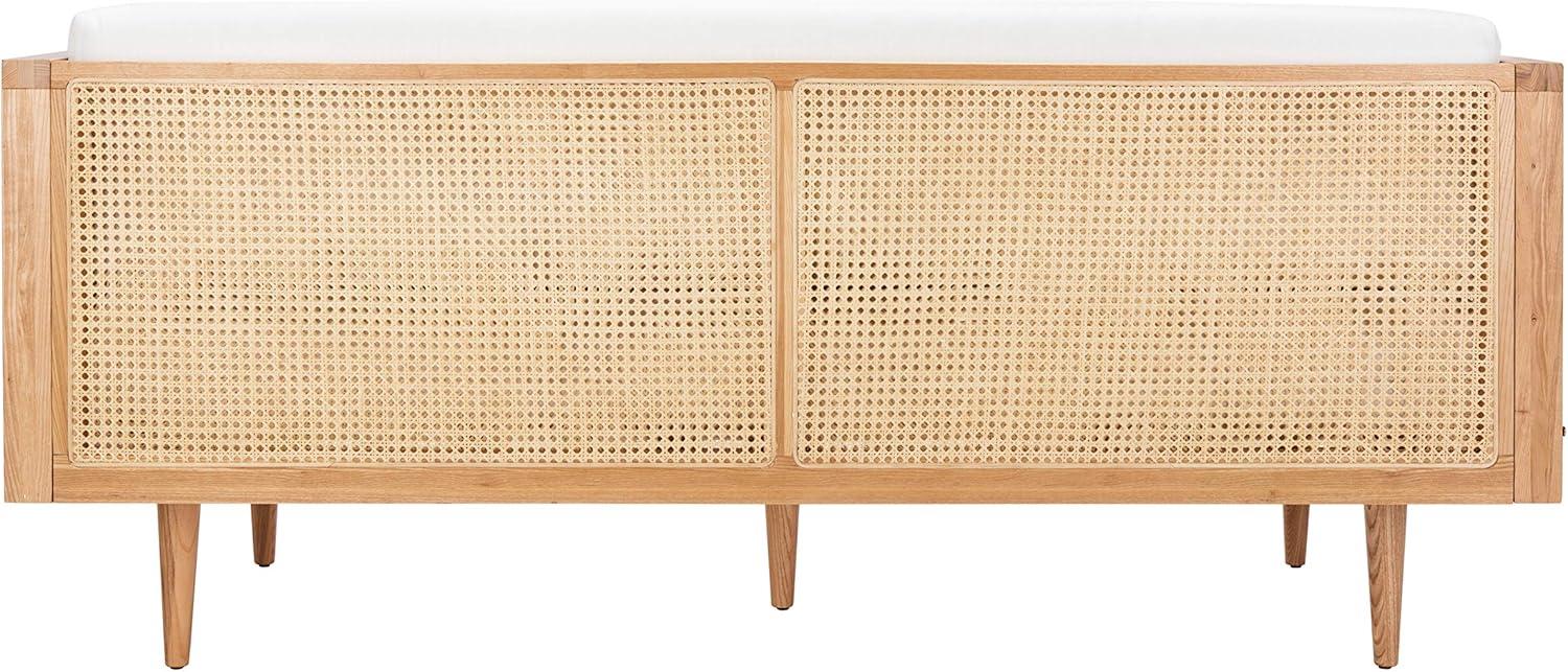 image:imageSafavieh Couture Helena French MidCentury Natural and Beige Rattan DaybedNatural
