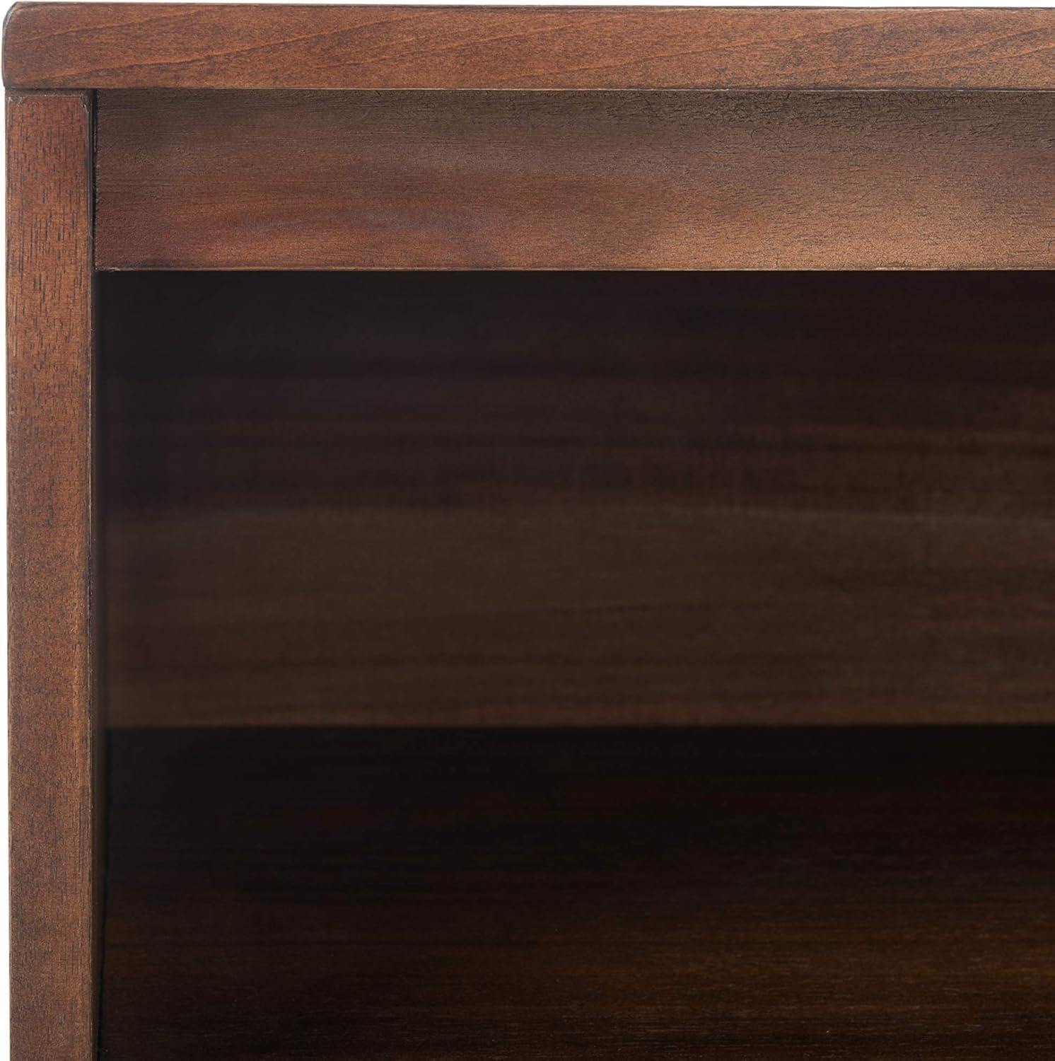 image:imageSafavieh Couture Mallory Dark Chocolate 1Drawer Storage NightstandBrown