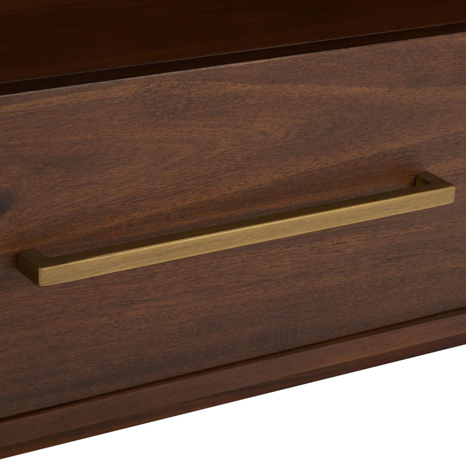 image:imageSafavieh Couture Mallory Dark Chocolate 1Drawer Storage NightstandBrown