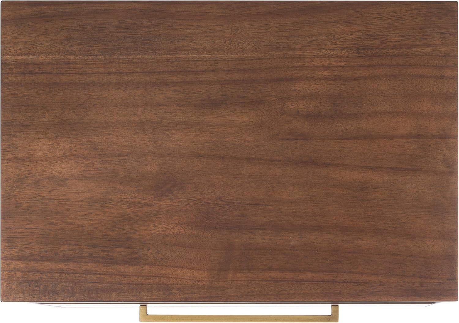 image:imageSafavieh Couture Mallory Dark Chocolate 1Drawer Storage NightstandBrown