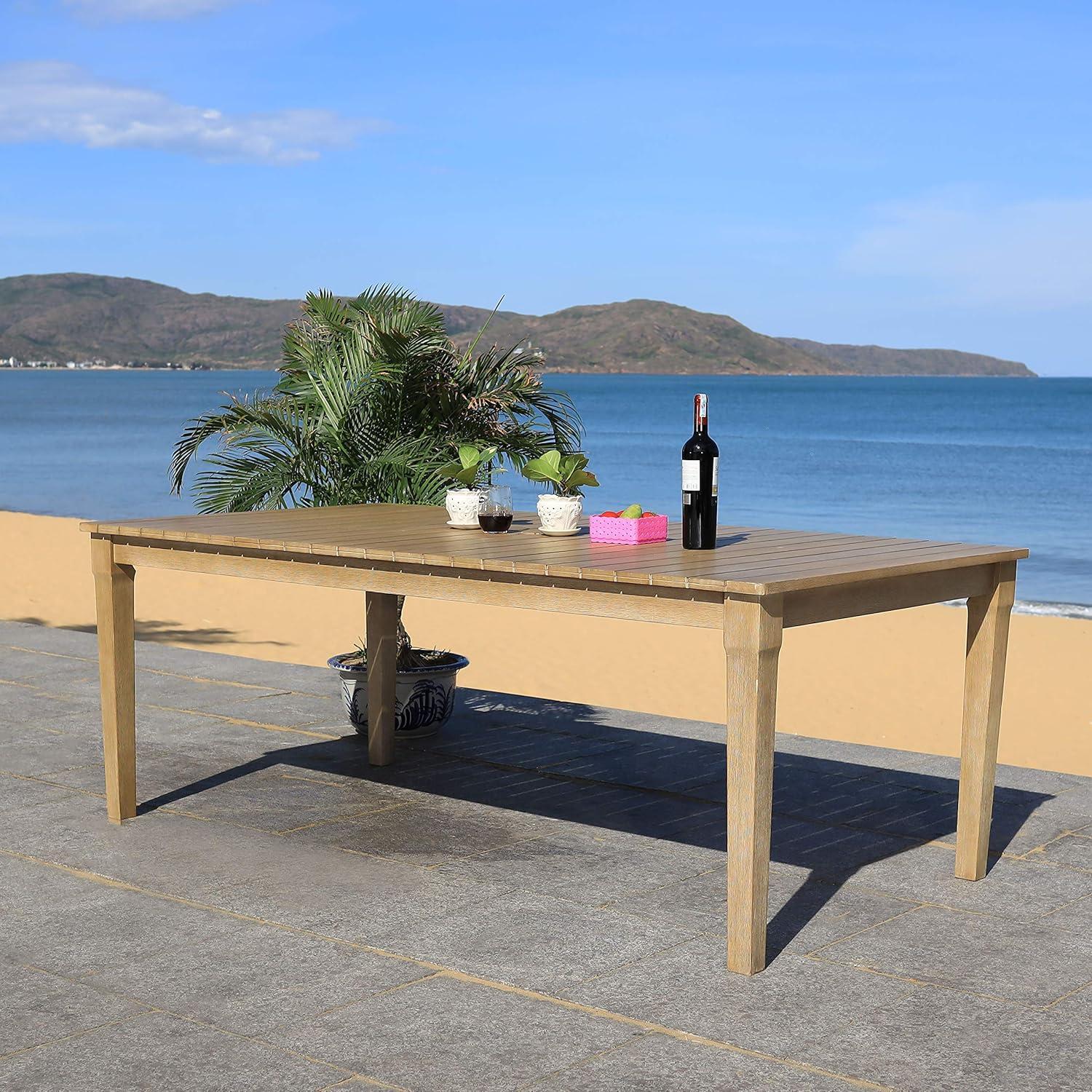 image:imageSafavieh Couture Patio Dominica Natural Wooden Outdoor Dining Table