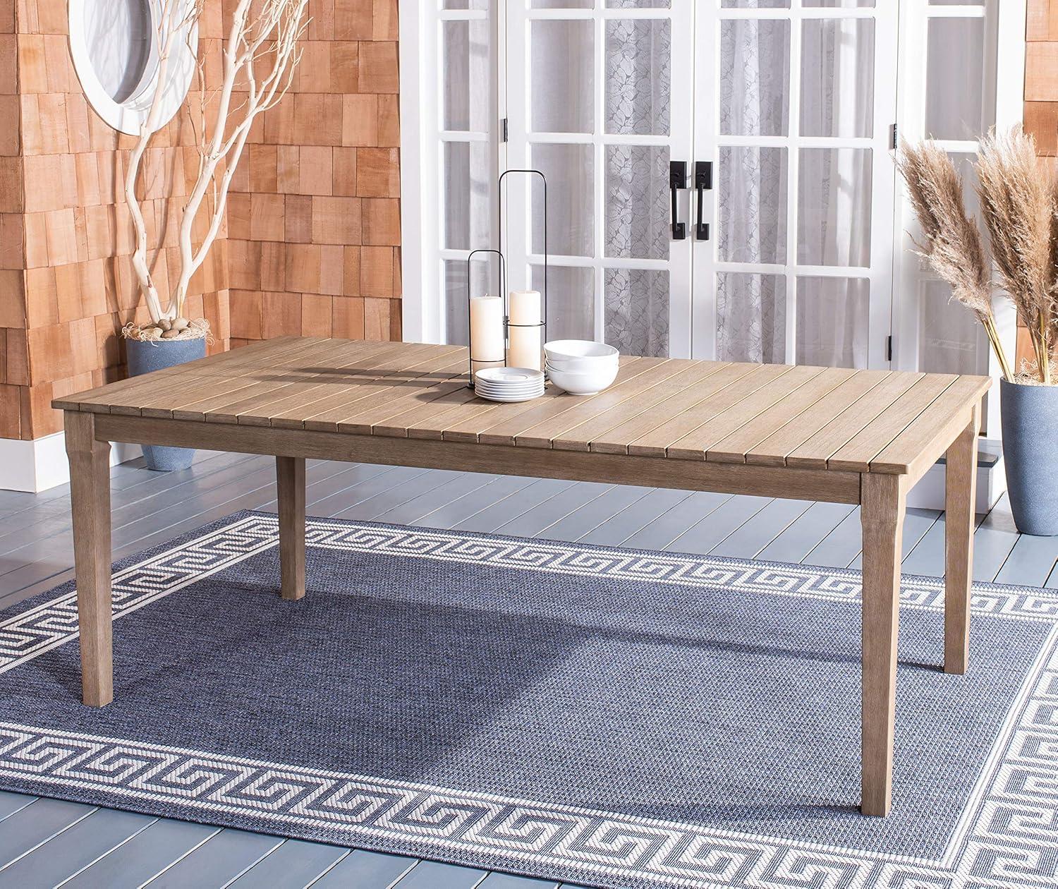 image:imageSafavieh Couture Patio Dominica Natural Wooden Outdoor Dining Table