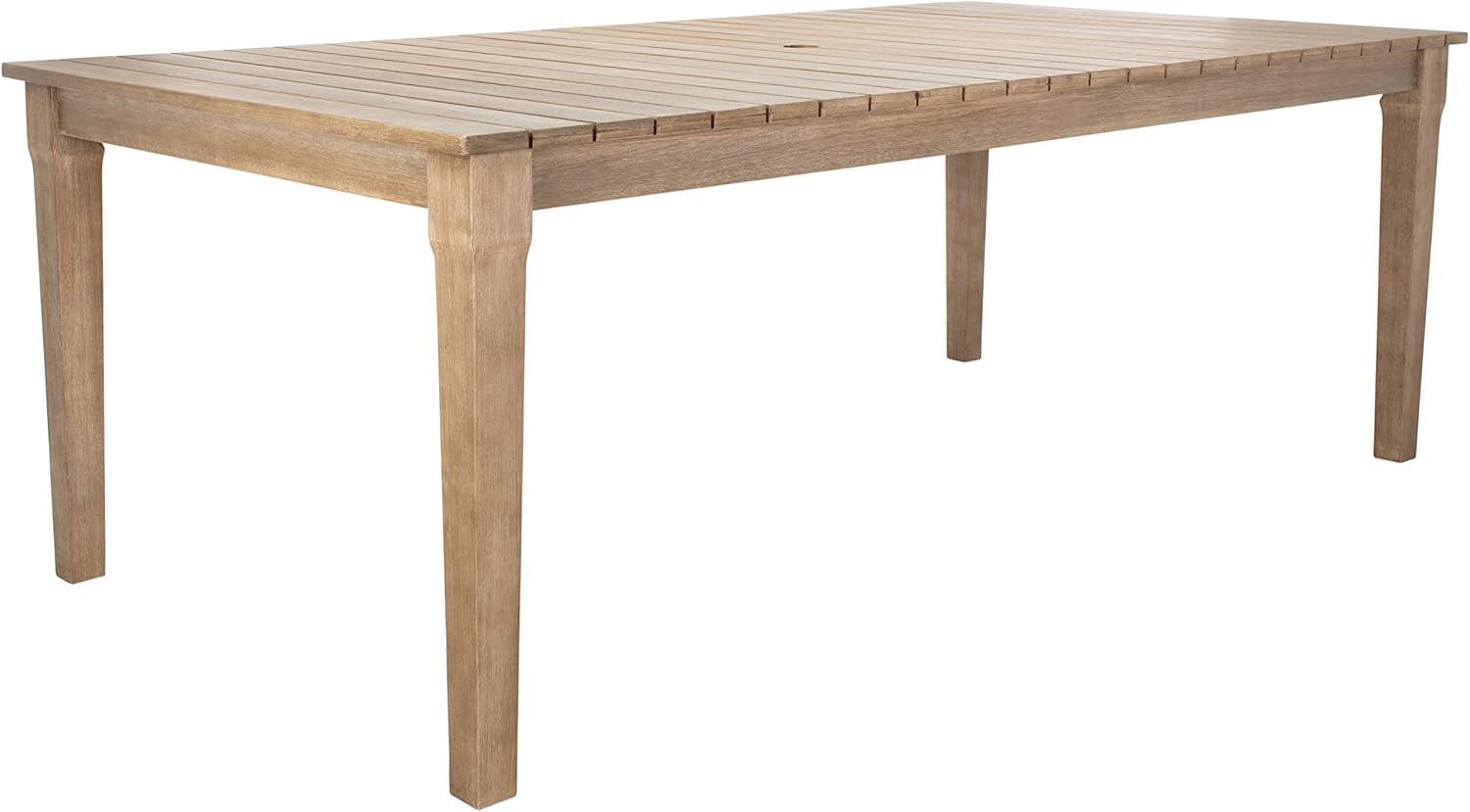 image:imageSafavieh Couture Patio Dominica Natural Wooden Outdoor Dining Table