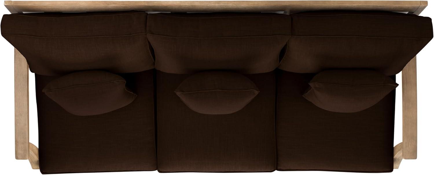 image:imageSafavieh Couture Patio Martinique Natural and White Wood Outdoor Sofa NaturalWhiteNaturalDark Brown