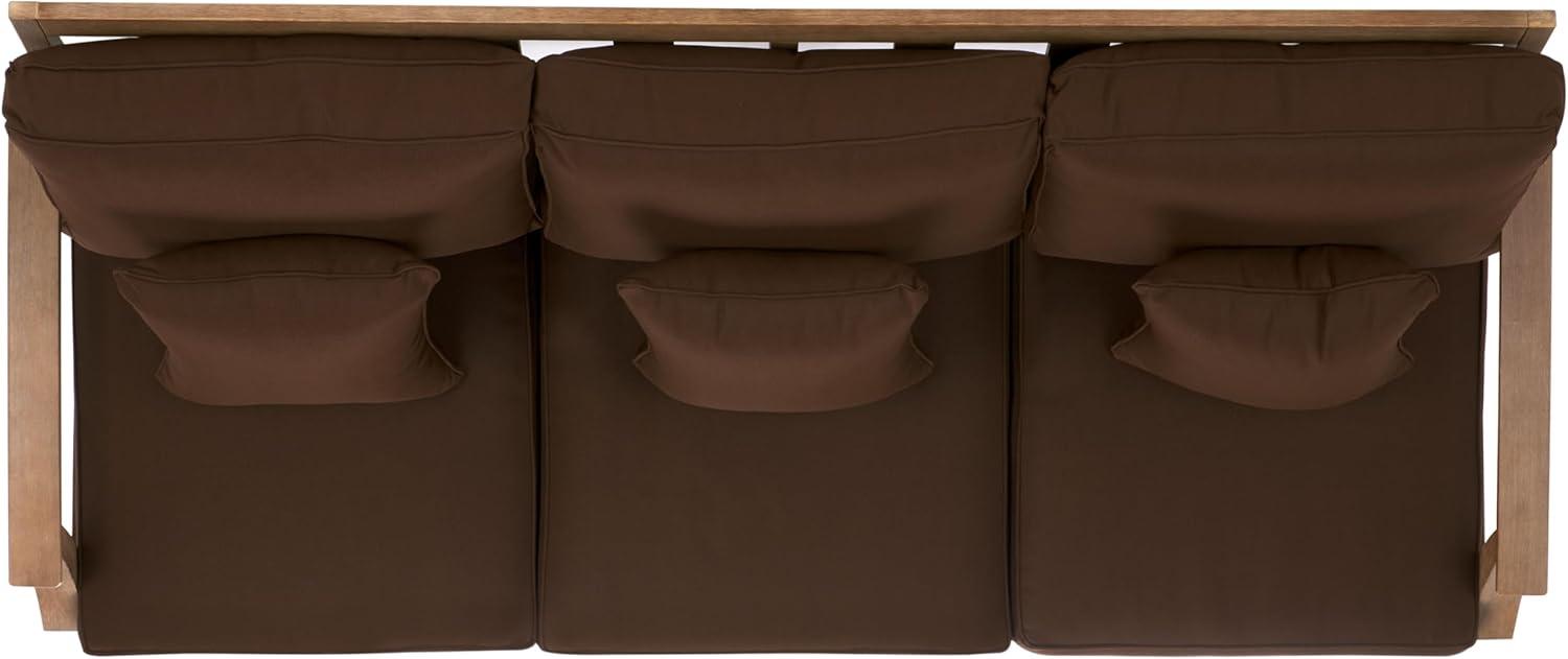 image:imageSafavieh Couture Patio Martinique Natural and White Wood Outdoor Sofa NaturalWhiteNaturalDark Brown