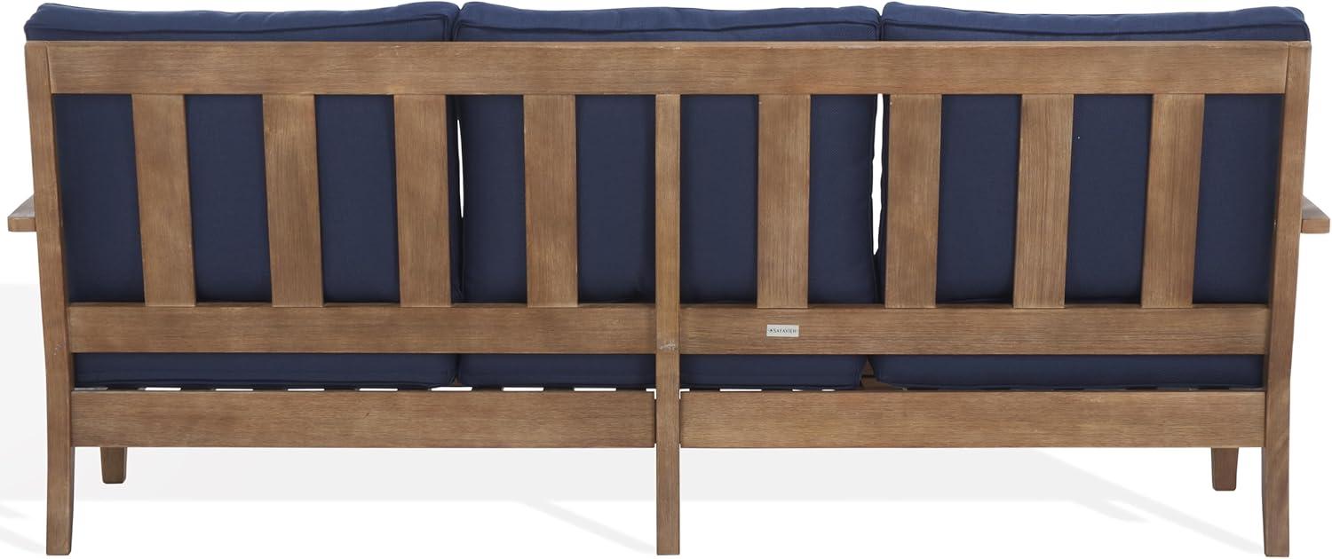 image:imageSafavieh Couture Patio Martinique Natural and White Wood Outdoor Sofa NaturalWhiteNaturalNavy