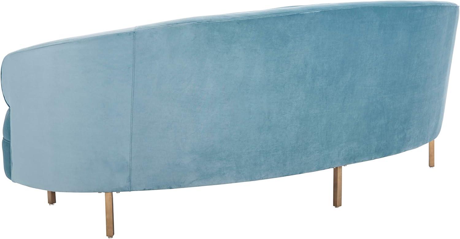 image:imageSafavieh Couture Primrose Glam Light Blue Velvet Curved SofaLight Blue