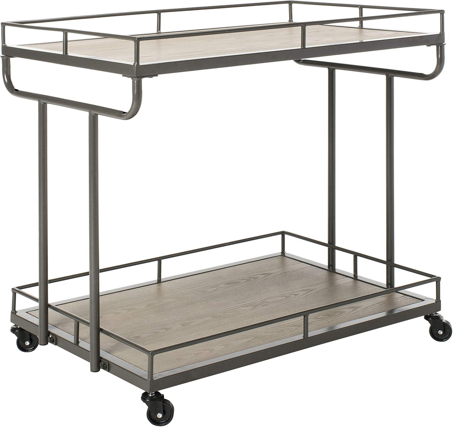 image:imageSafavieh Dawson Bar Cart Rustic OakWhiteRustic Oak Gunmetal
