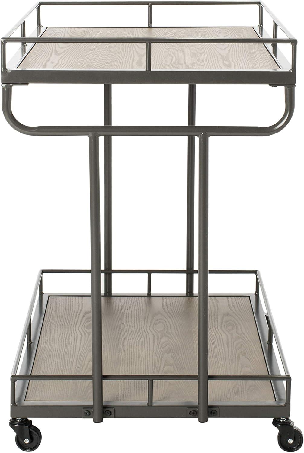 image:imageSafavieh Dawson Bar Cart Rustic OakWhiteRustic Oak Gunmetal