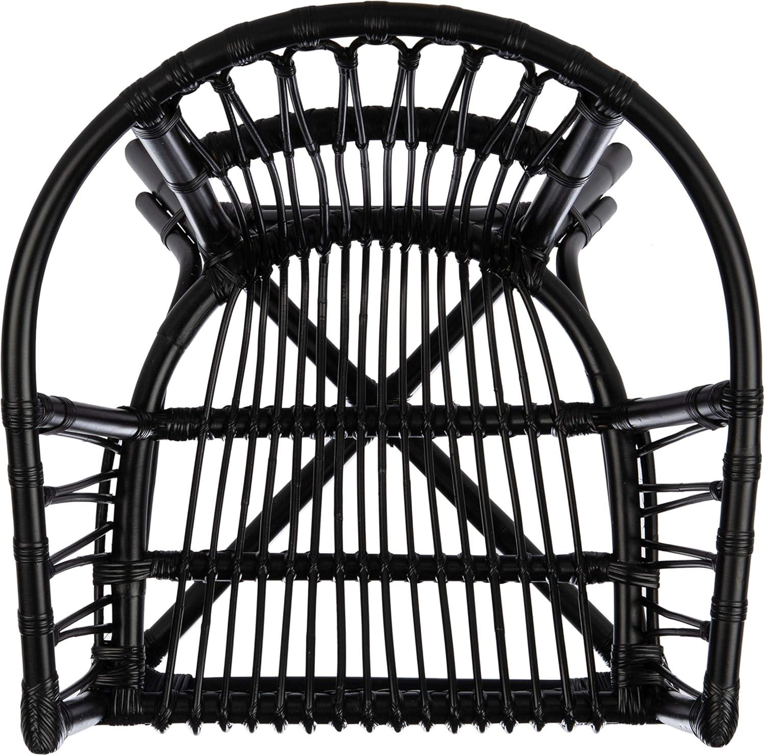image:imageSafavieh Home Adriana Coastal White Rattan Set of 2 Accent Chair ACH6505BSET2Black