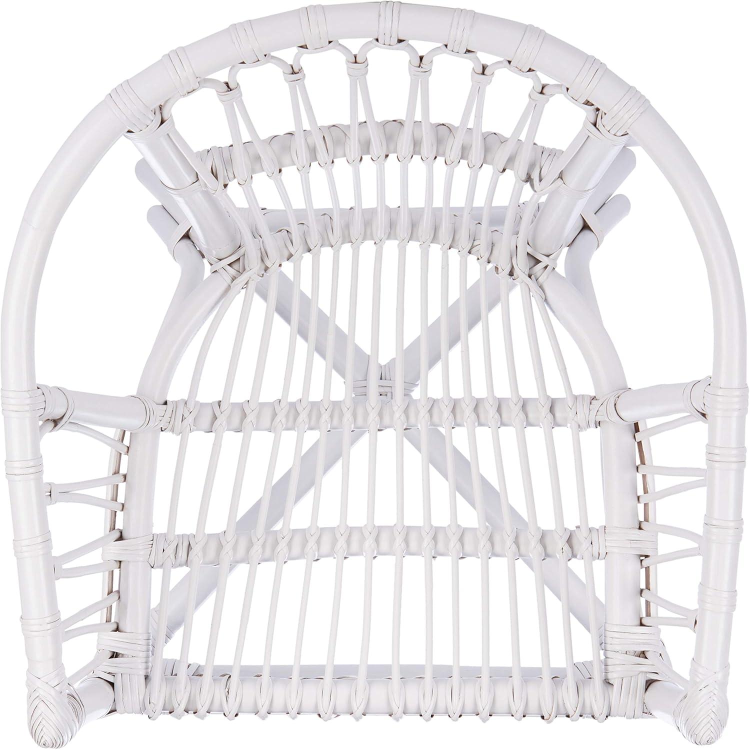 image:imageSafavieh Home Adriana Coastal White Rattan Set of 2 Accent Chair ACH6505BSET2White