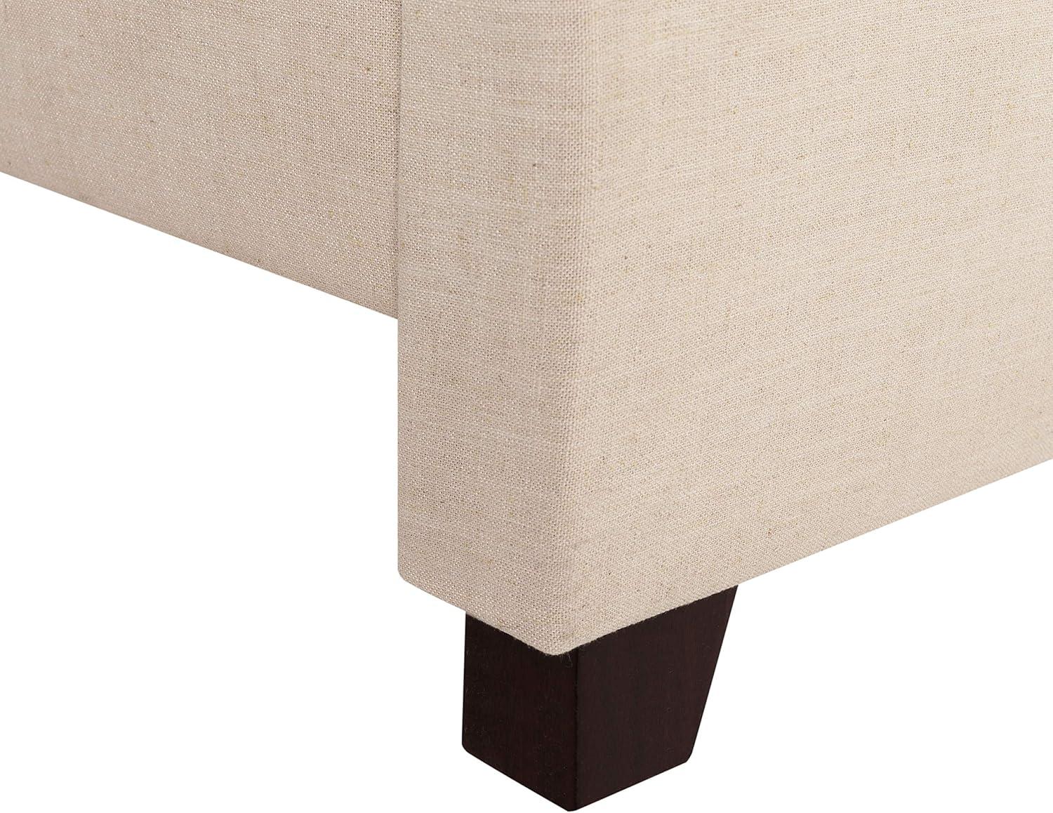 image:imageSafavieh Home Beckham Contemporary Light Grey Velvet Bed FullBeige