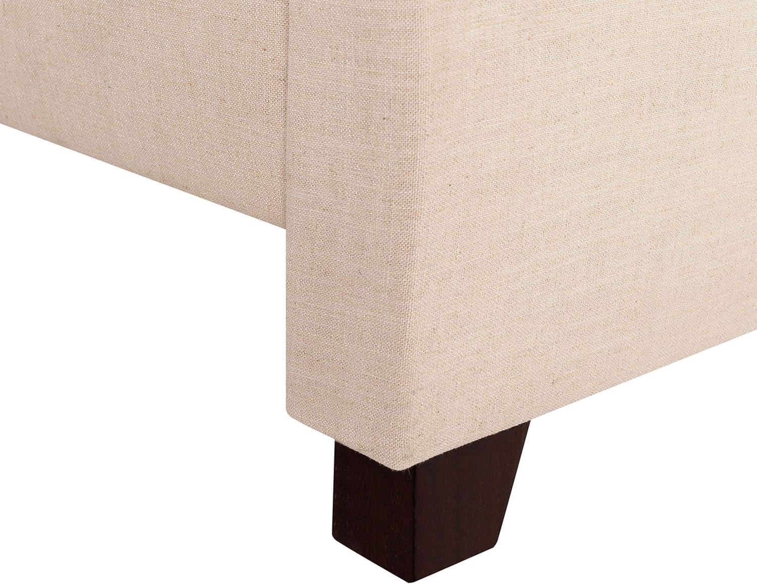 image:imageSafavieh Home Beckham Contemporary Light Grey Velvet Bed FullBeige