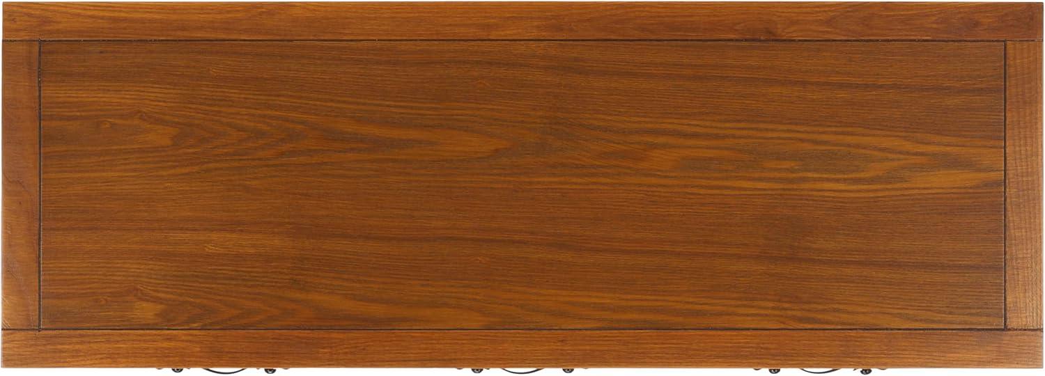 image:imageSafavieh Home Collection Aiden BlackOak 3Drawer Bottom Shelf Console TableBlack Oak