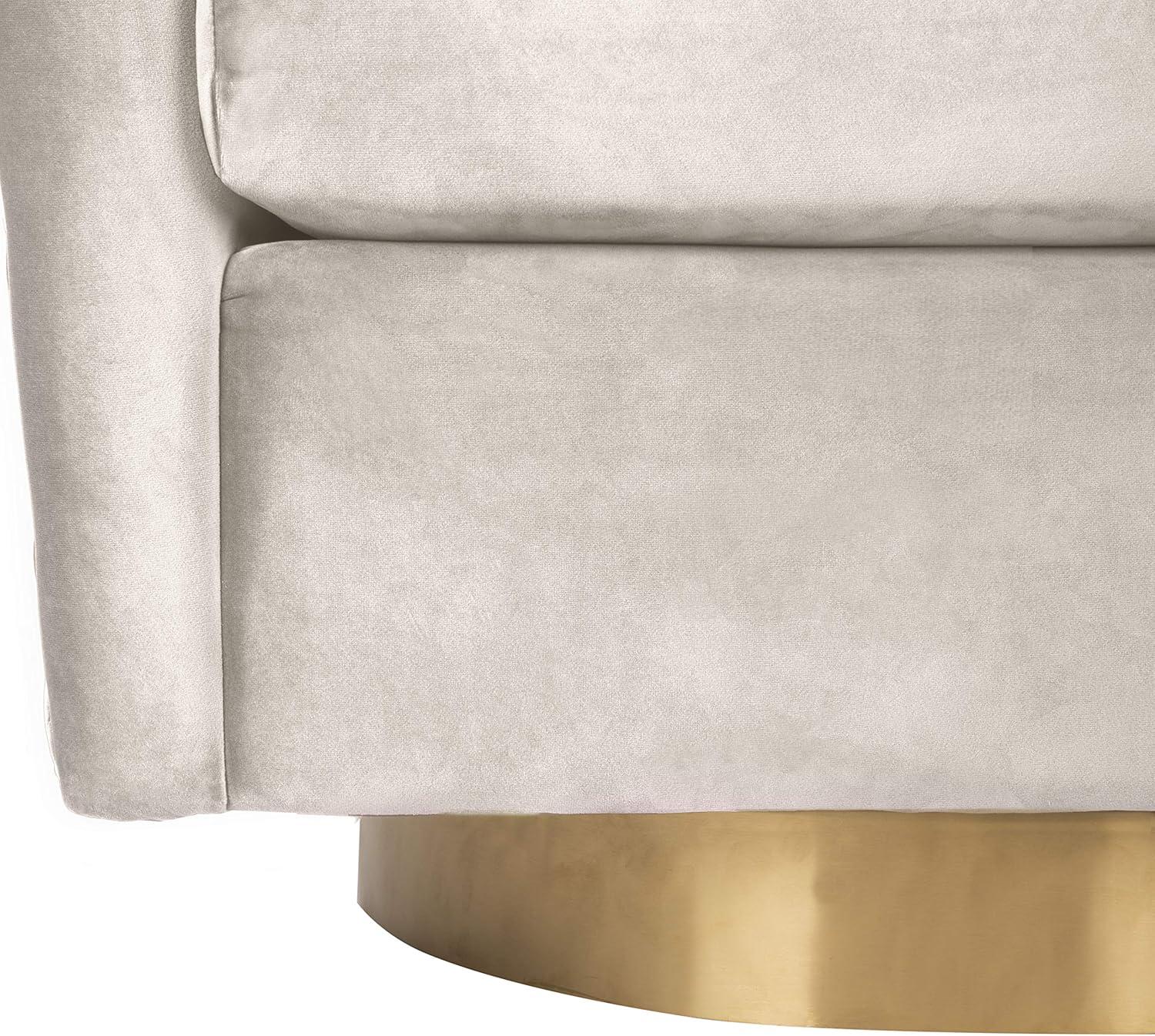 image:imageSafavieh Home Collection Clara Quilted Swivel Dusty Rose Tub Accent ChairPale Taupe Gold