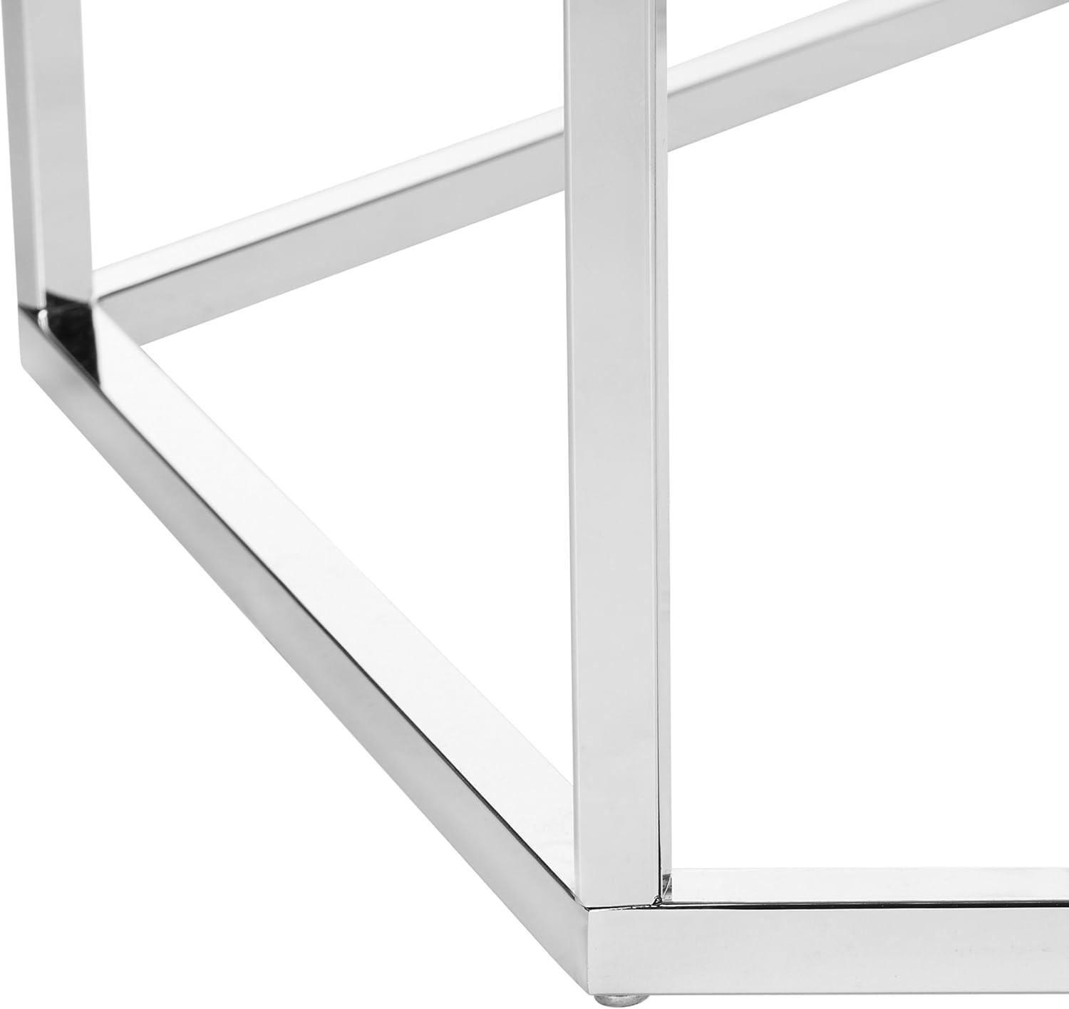 image:imageSafavieh Home Collection Eliana Chrome and Glass Hexagon Coffee Table