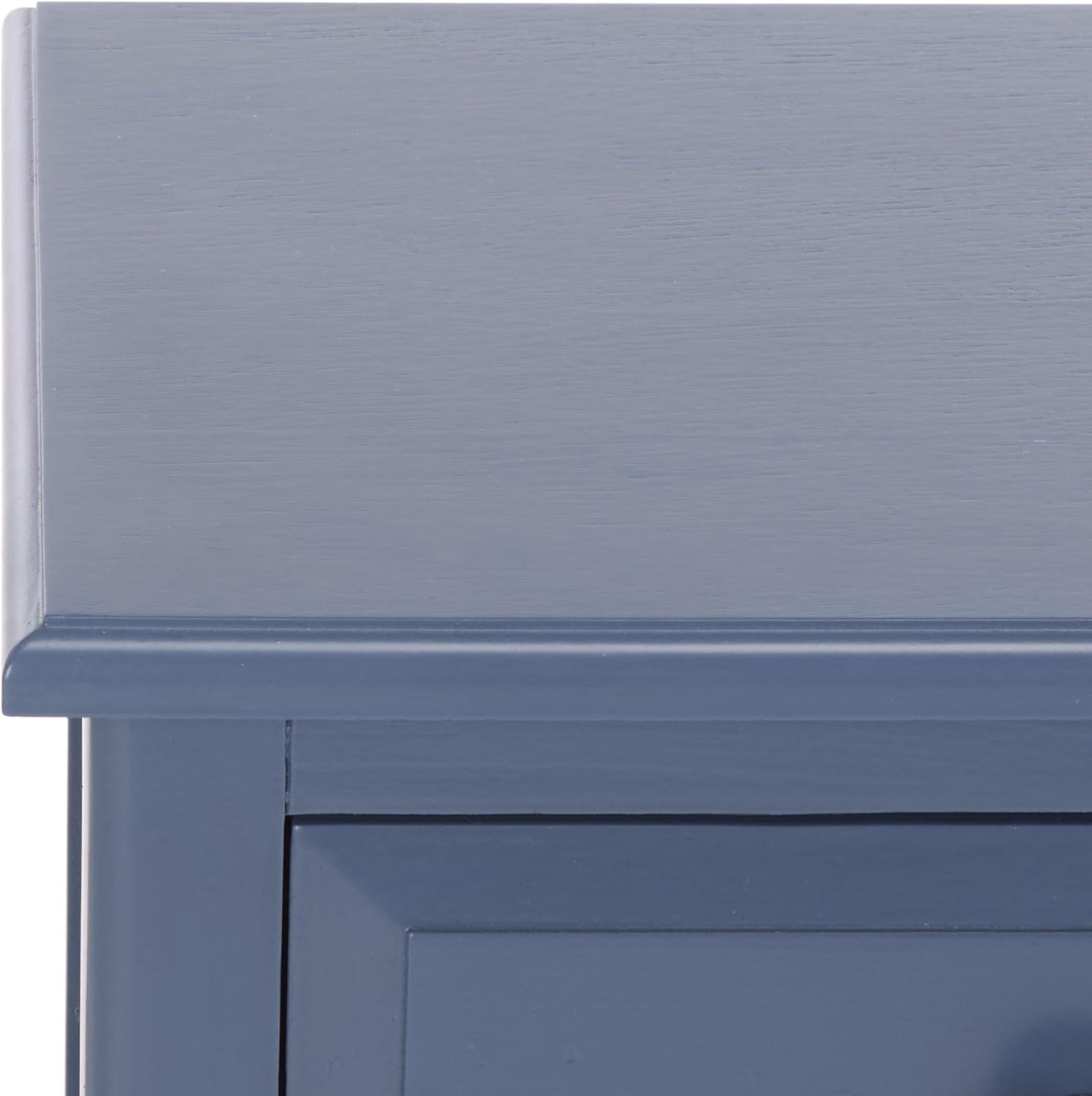 image:imageSafavieh Home Collection Everly Drawer White Wash 1Drawer 2 Removable Baskets Side TableBlue