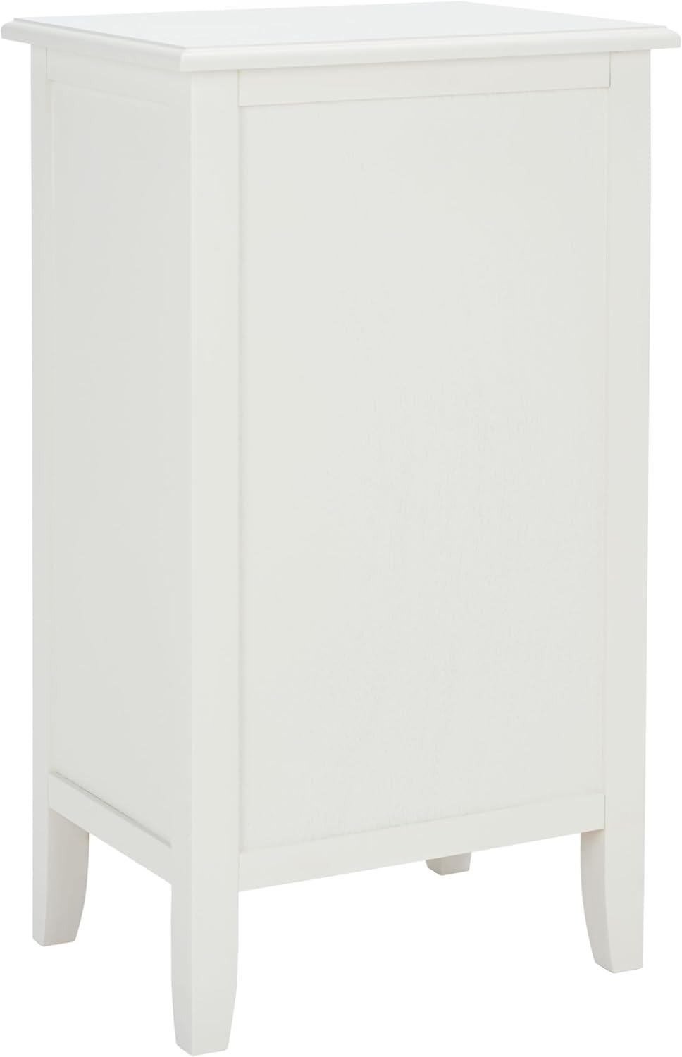 image:imageSafavieh Home Collection Everly Drawer White Wash 1Drawer 2 Removable Baskets Side TableVintage White