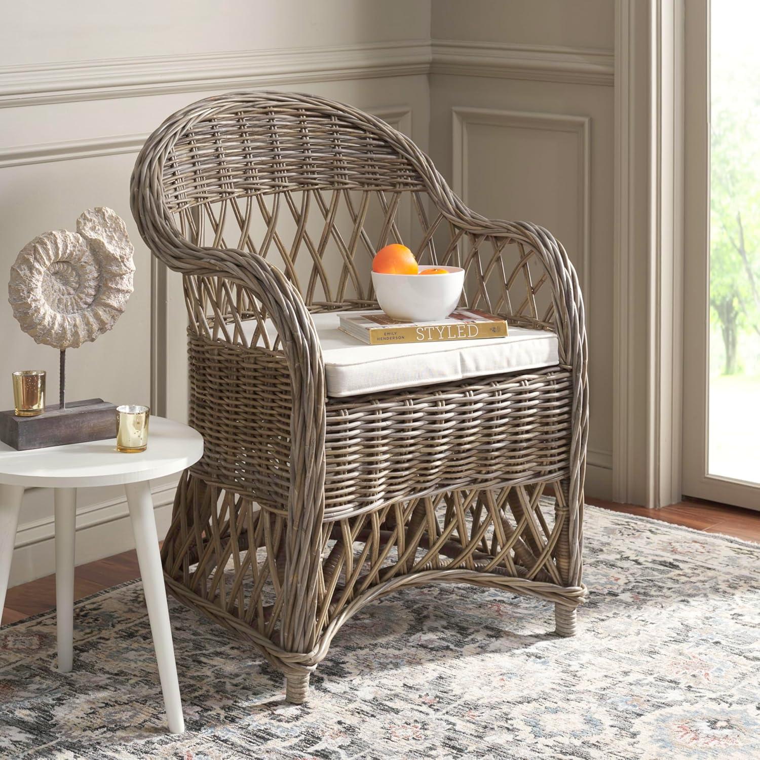 image:imageSafavieh Home Collection Inez Natural Wicker Club ChairNatural